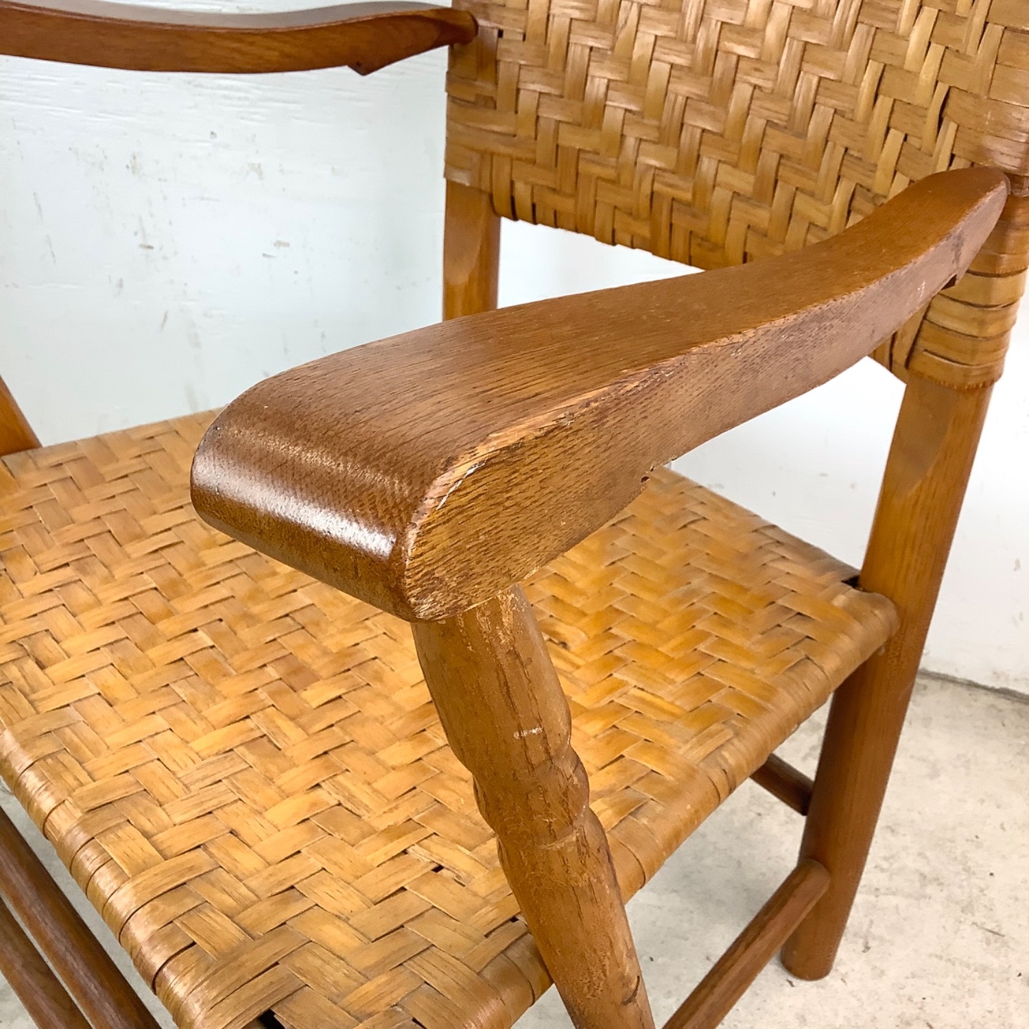 Vintage Woven Rattan Armchair - image-14