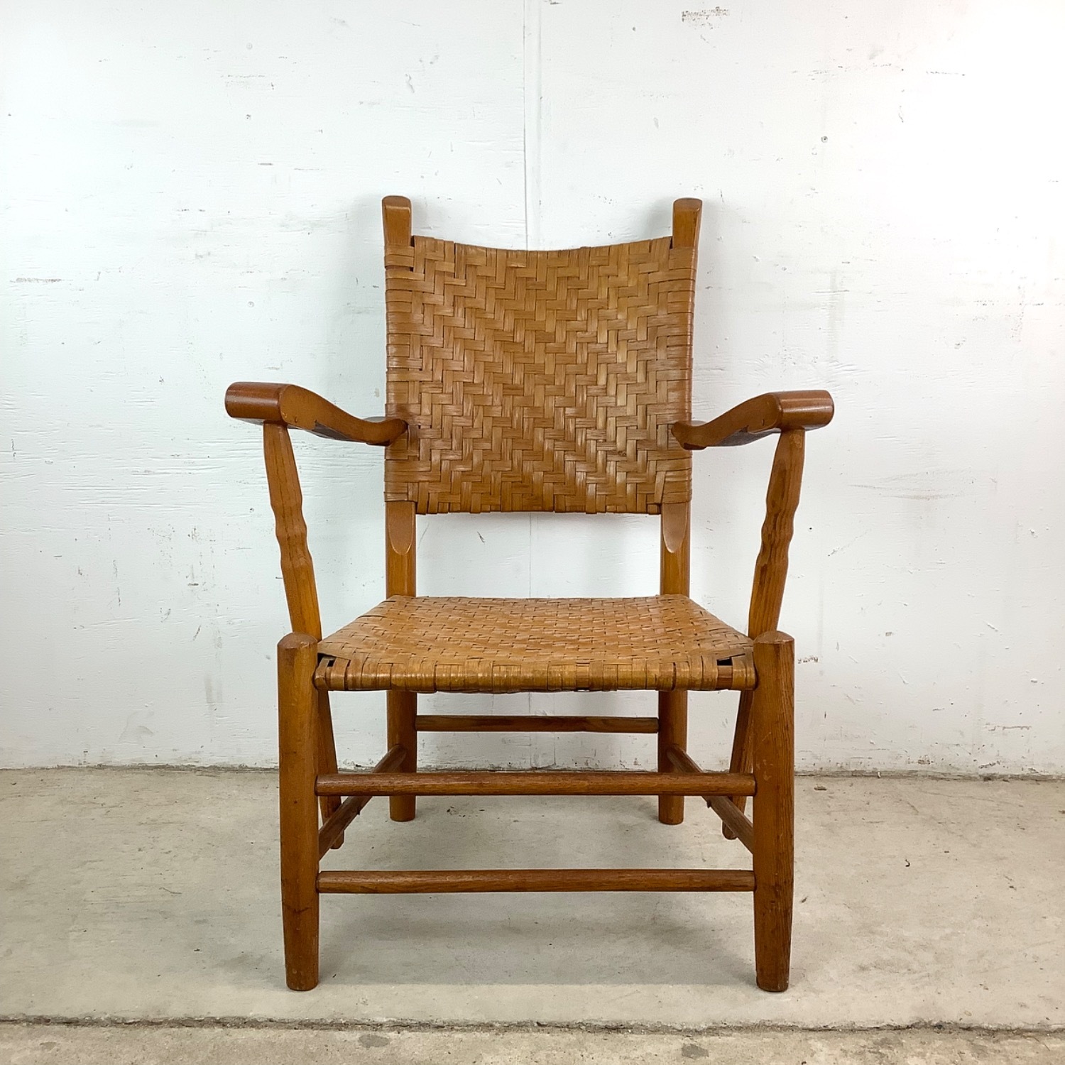 Vintage Woven Rattan Armchair - image-19