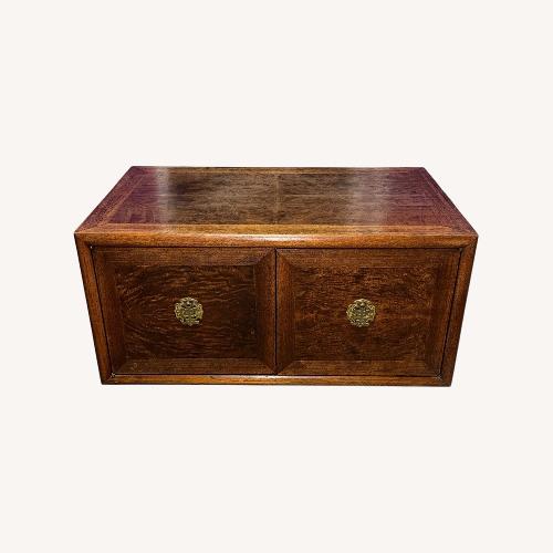 Used Stunning MCM Burl Wood Nightstand Asian-Inspired for sale on AptDeco