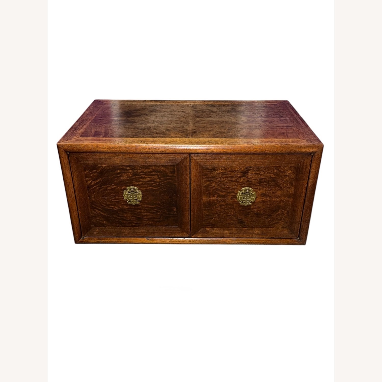 Stunning MCM Burl Wood Nightstand Asian-Inspired - image-1