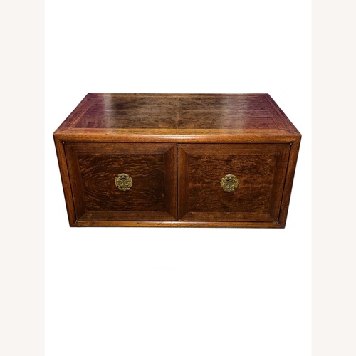 Used Stunning MCM Burl Wood Nightstand Asian-Inspired for sale on AptDeco