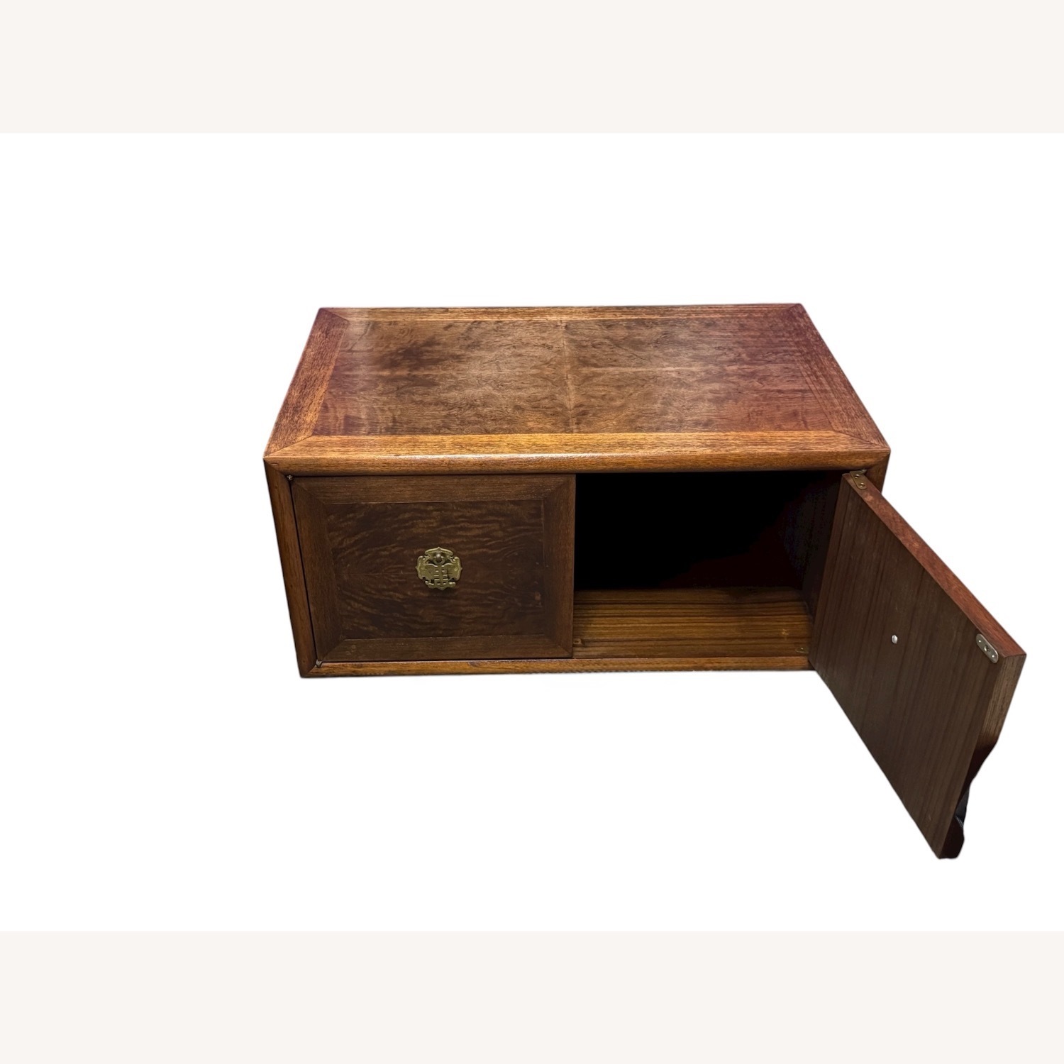 Stunning MCM Burl Wood Nightstand Asian-Inspired - image-9