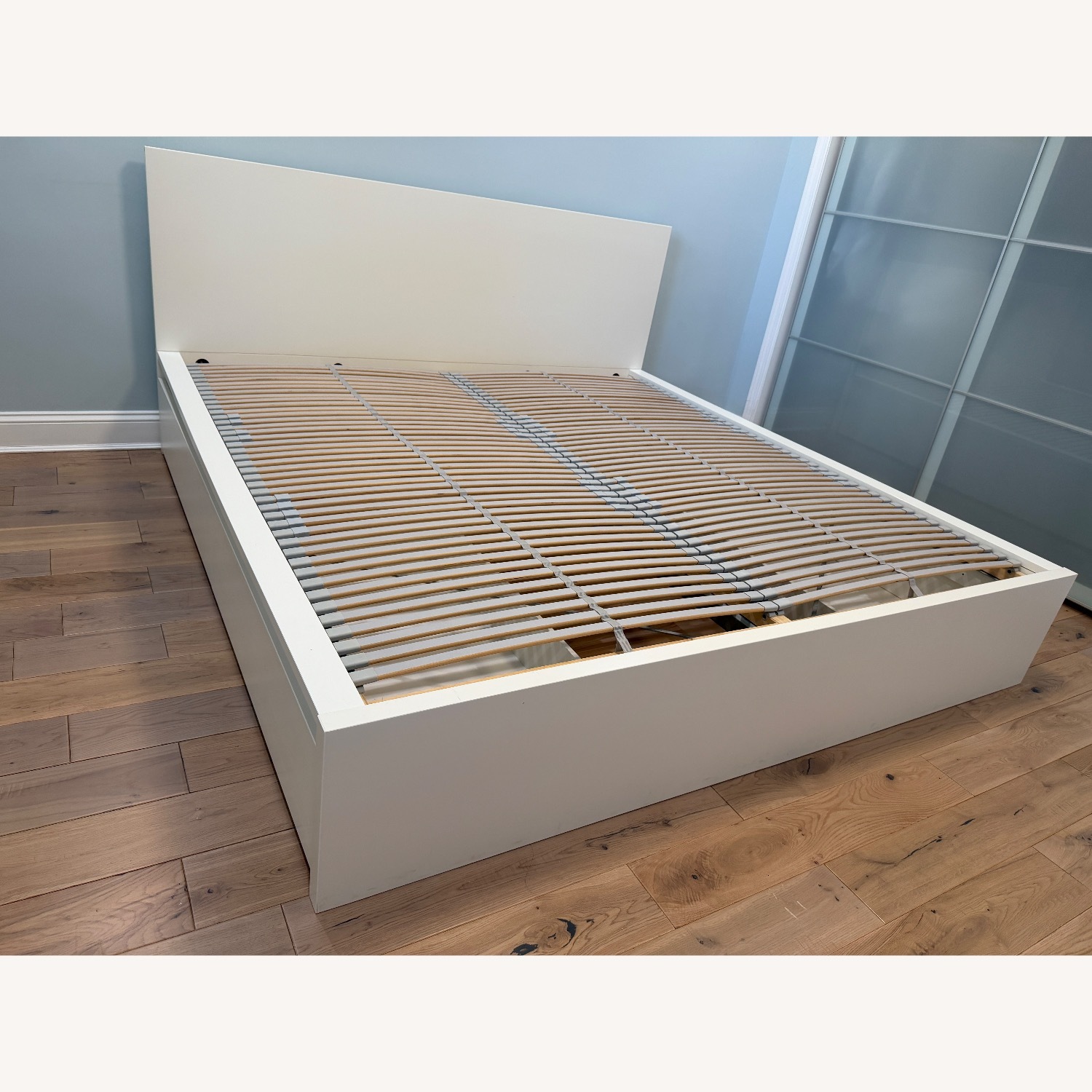 IKEA Malm King Bed (White) With 4 Storage Boxes - AptDeco