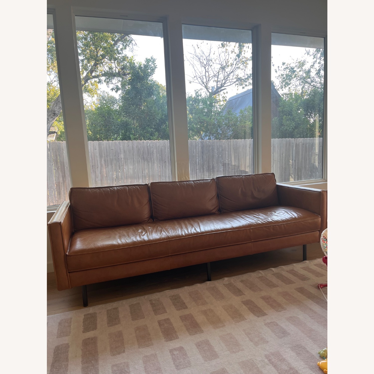 West Elm Signature Axel Leather Sofa  - image-6