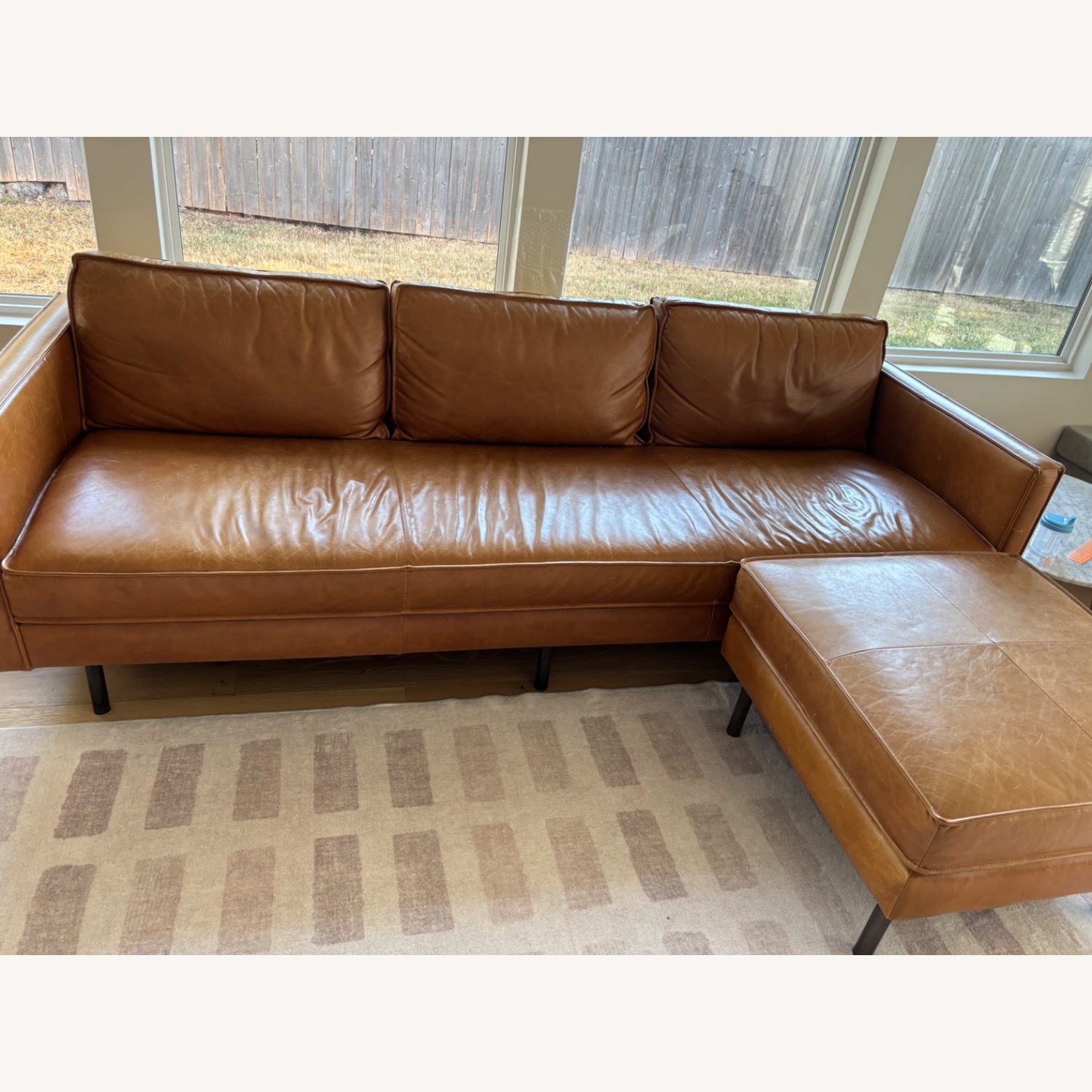 West Elm Signature Axel Leather Sofa  - image-4