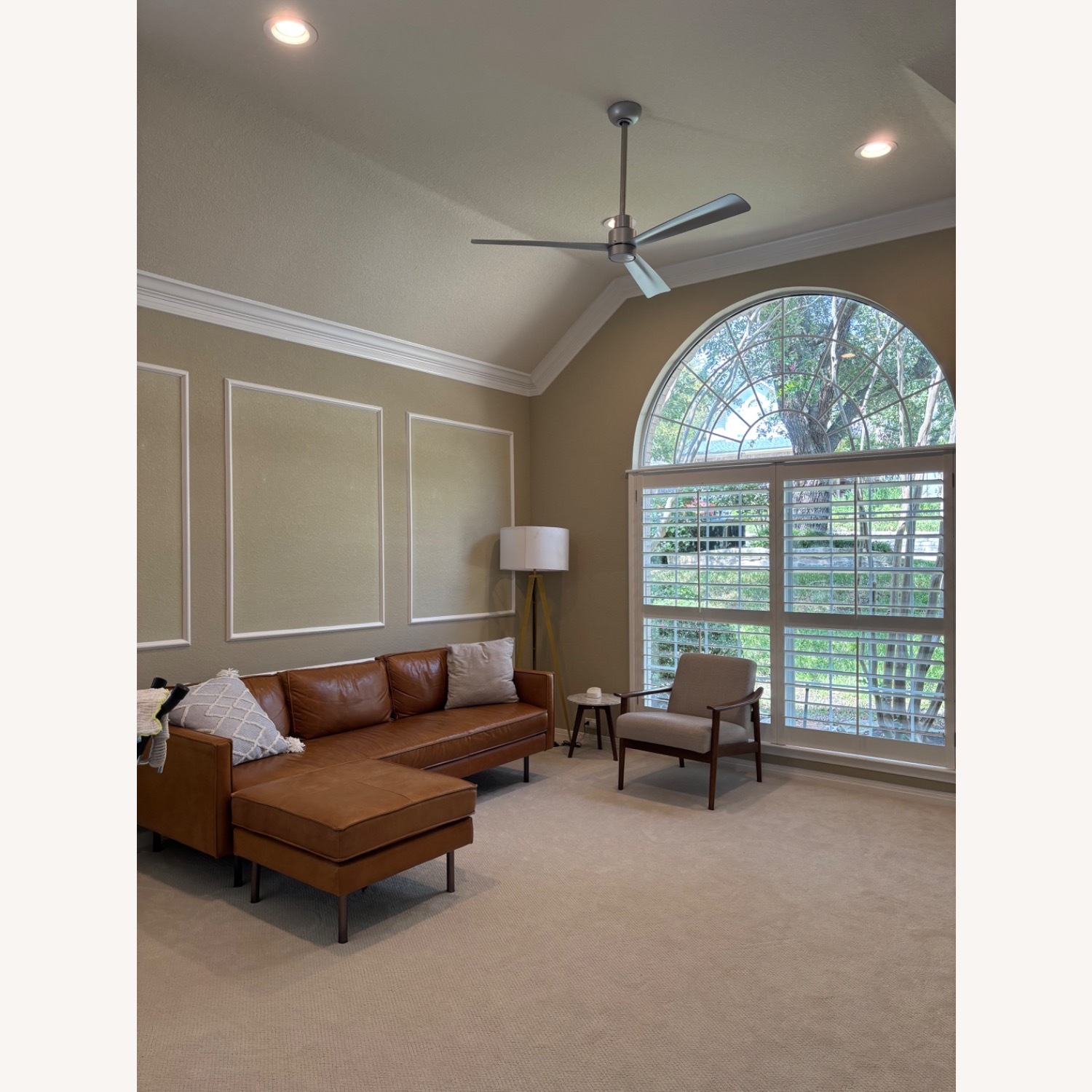 West Elm Signature Axel Leather Sofa  - image-3