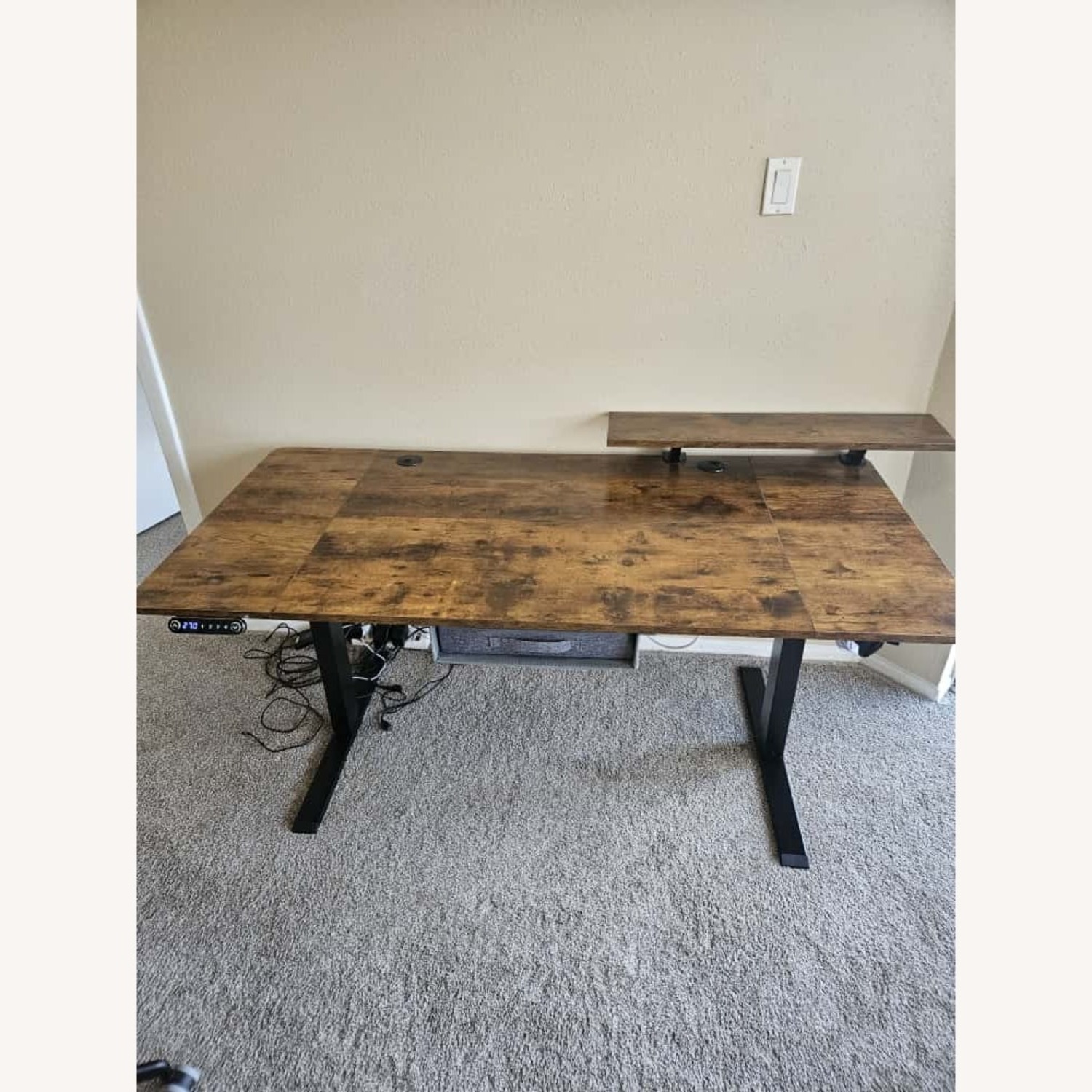 Lasherrie Dark Brown Wood Desk - image-7