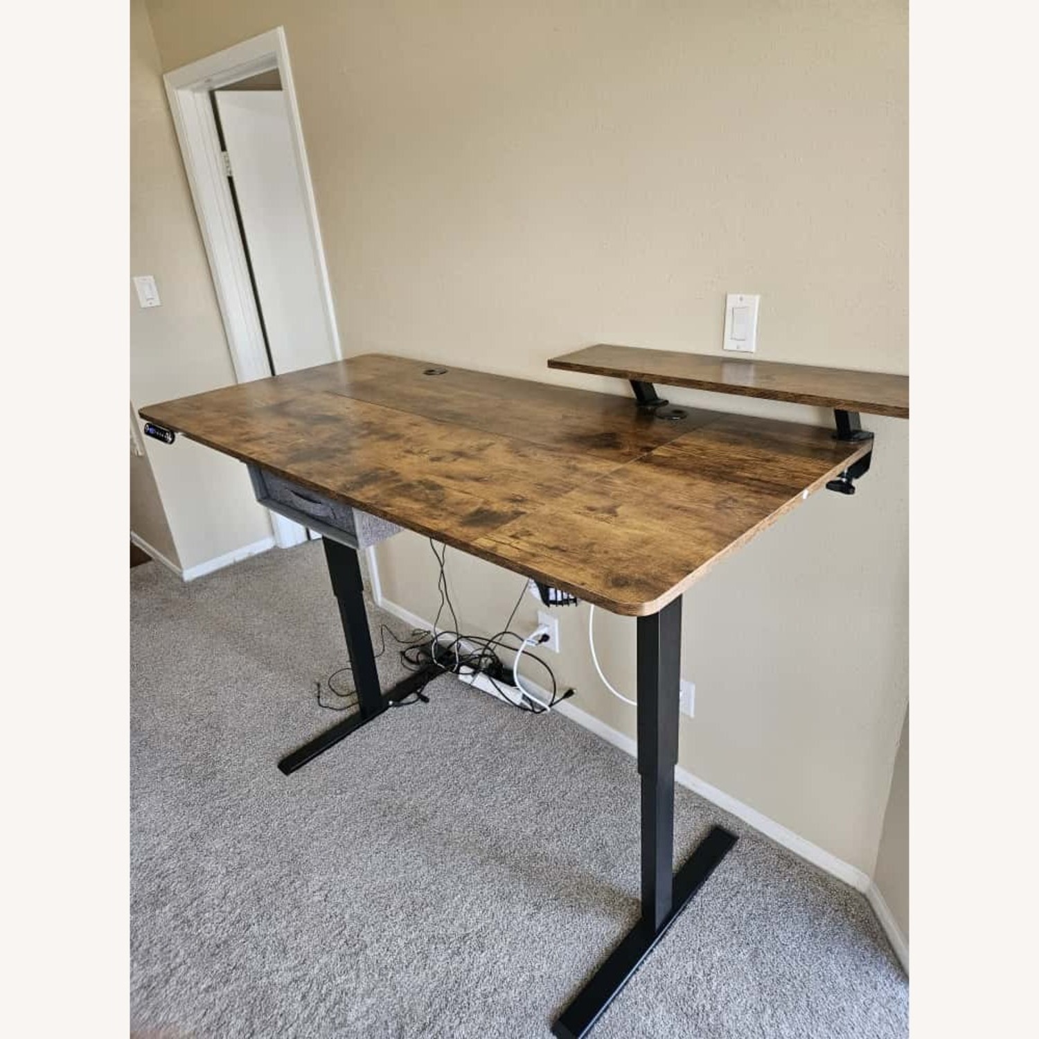 Lasherrie Dark Brown Wood Desk - image-6