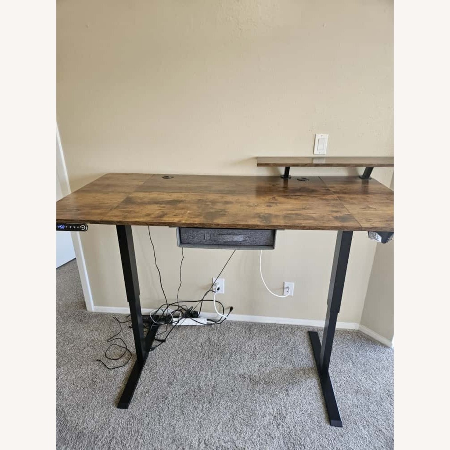 Lasherrie Dark Brown Wood Desk - image-4