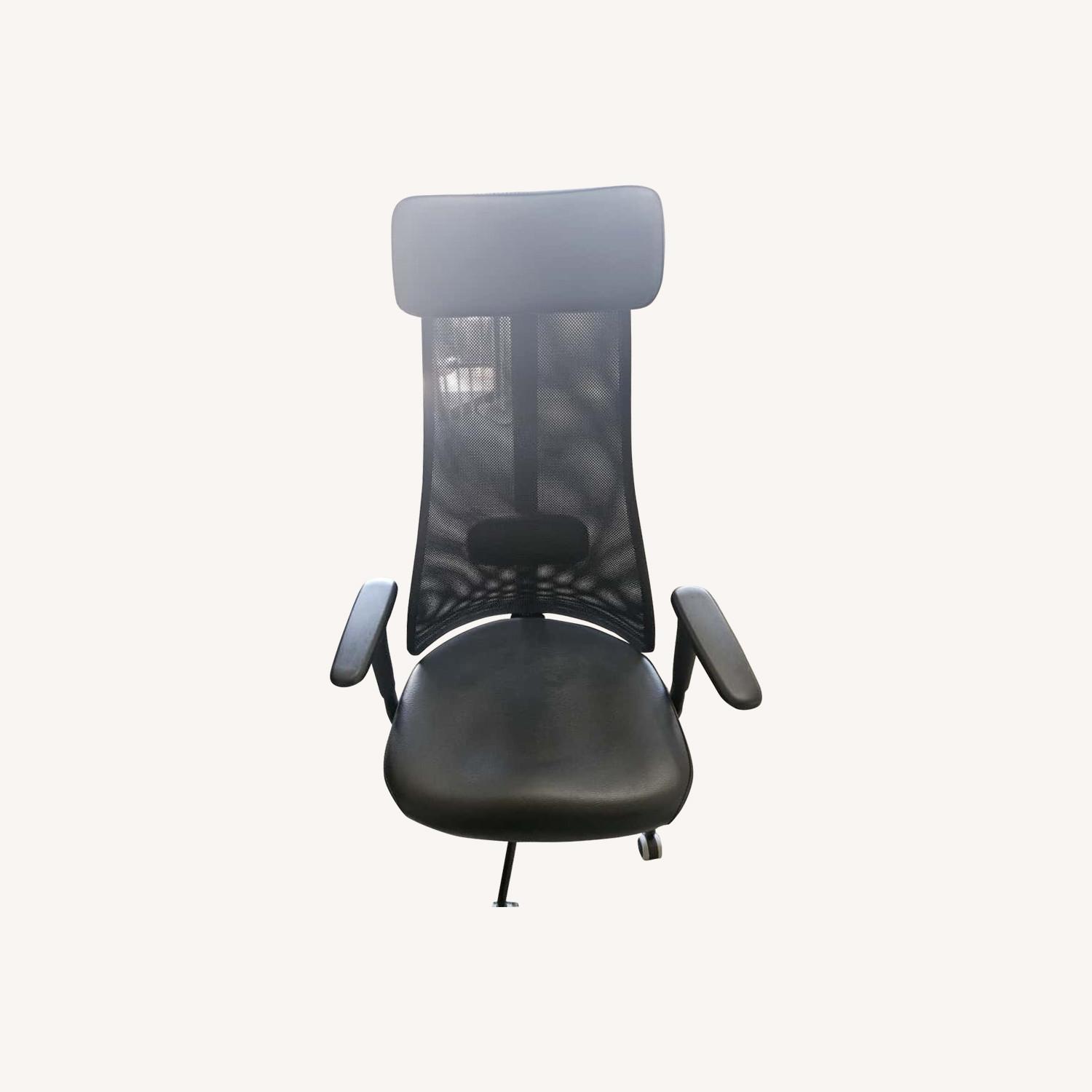 IKEA Järvfjället Black Leather Office Chair - image-9