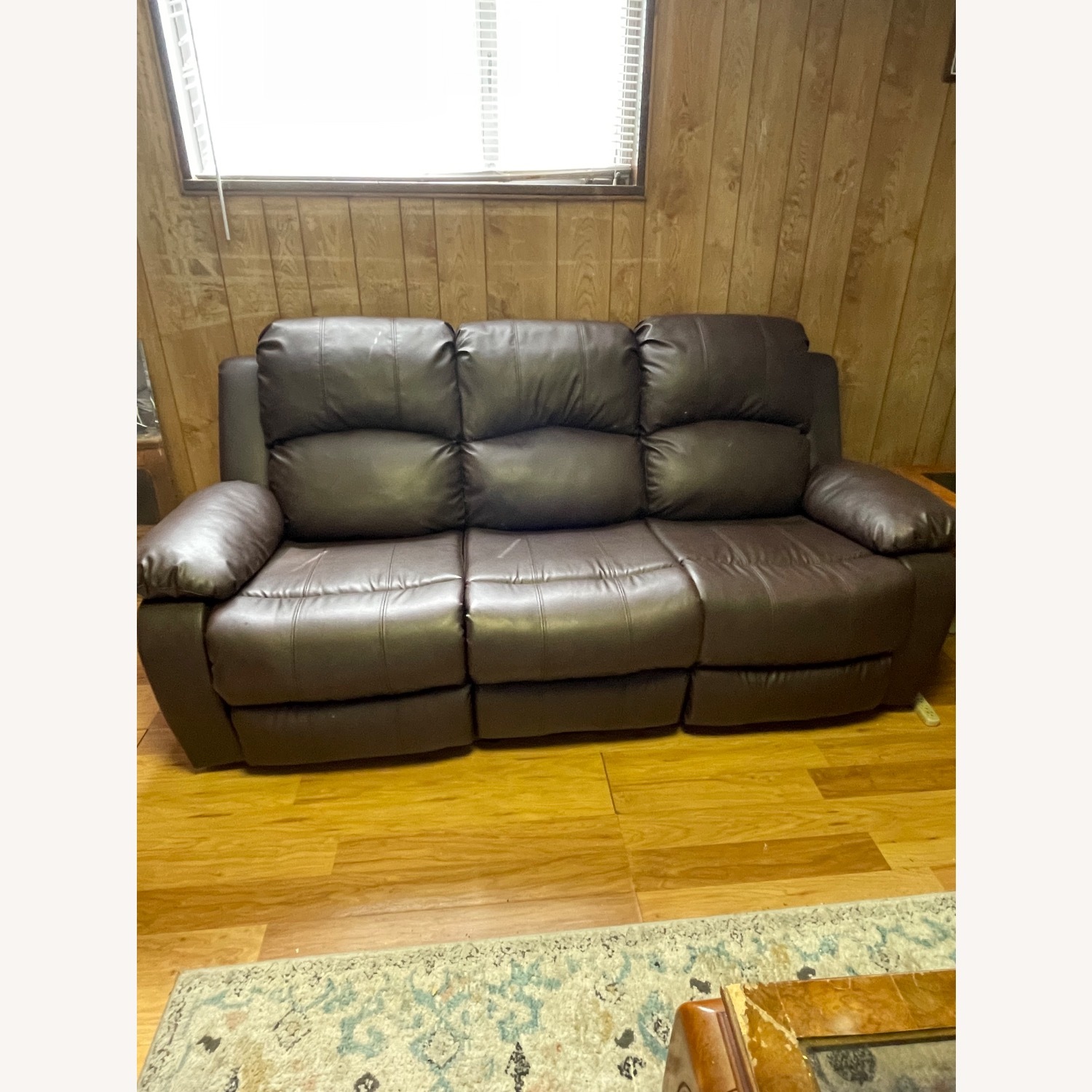 Dark Brown Reclining Sofa - image-2