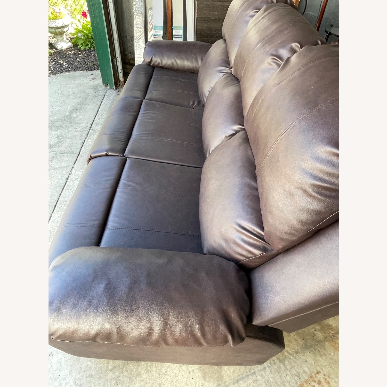 Dark Brown Reclining Sofa - image-3