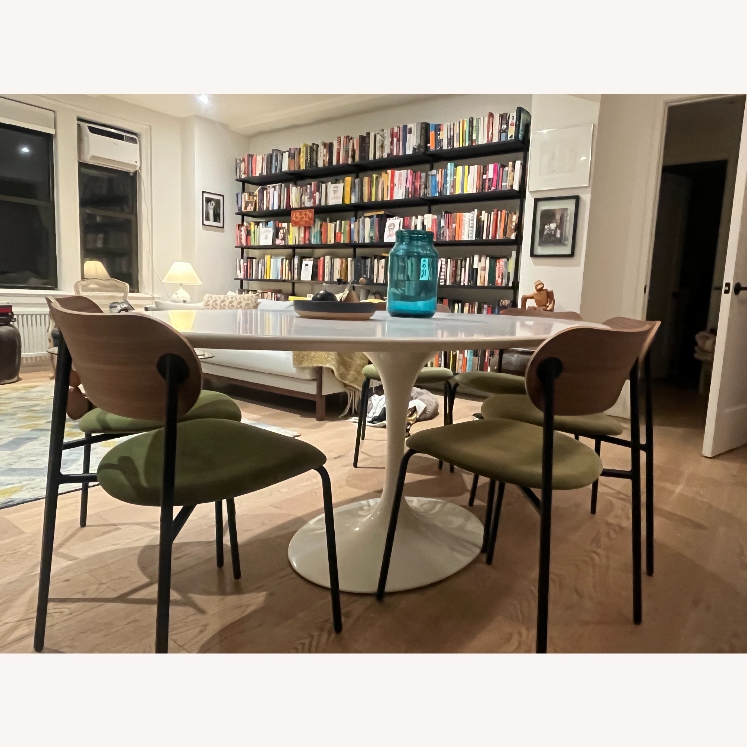 Authentic Eero Saarinen Oval White Dining Table - image-2