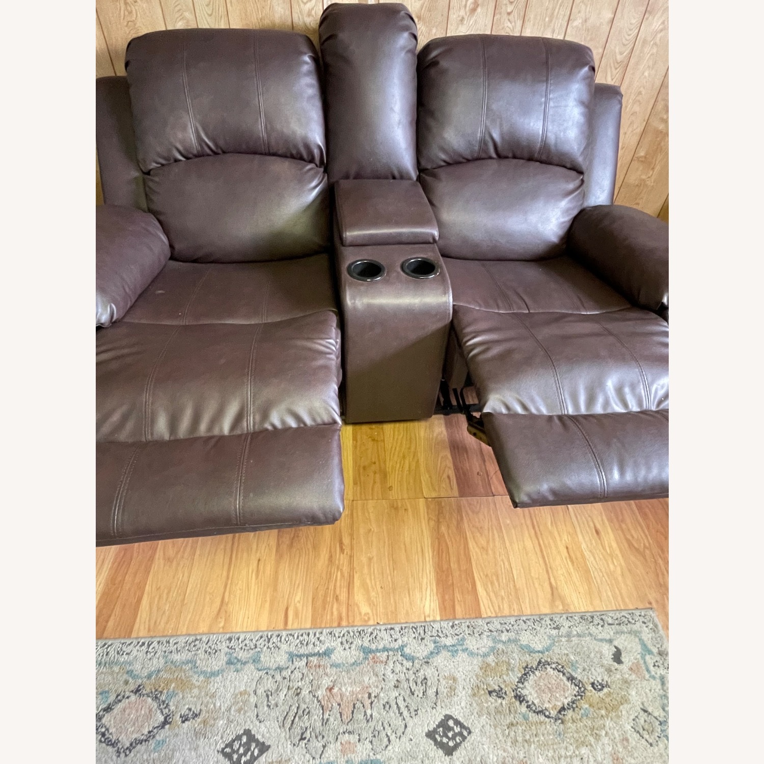 Dark Brown Loveseat - image-1