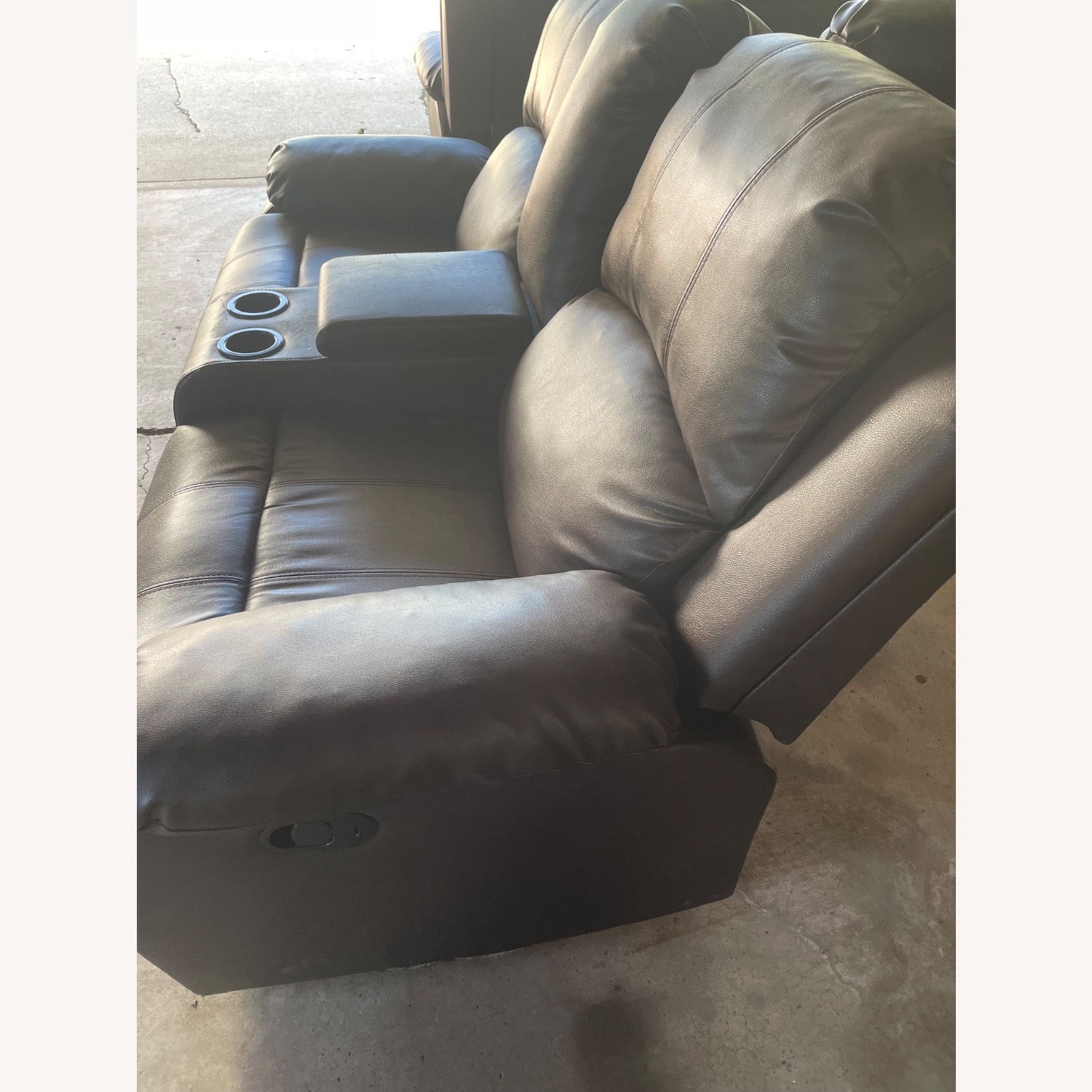 Dark Brown Loveseat - image-3