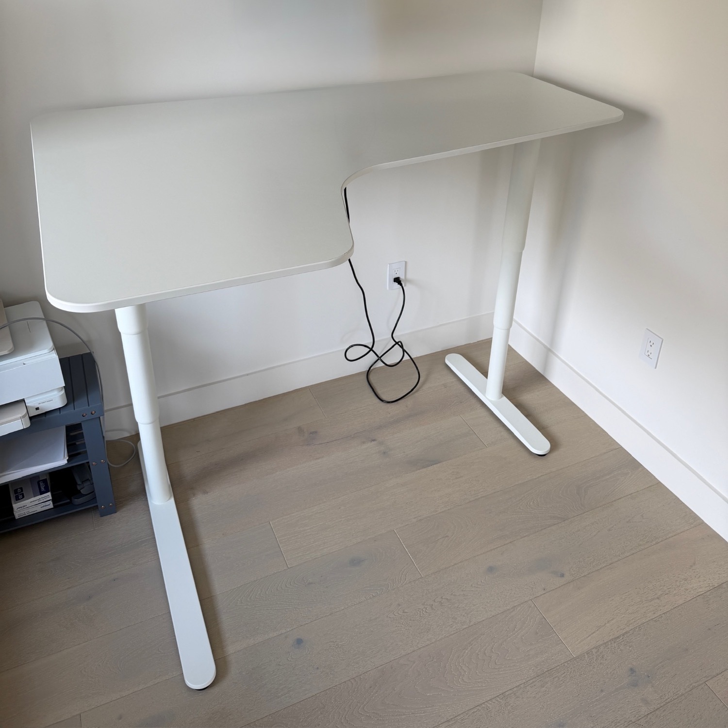 IKEA BEKANT Motorized White Plastic Desk - image-1