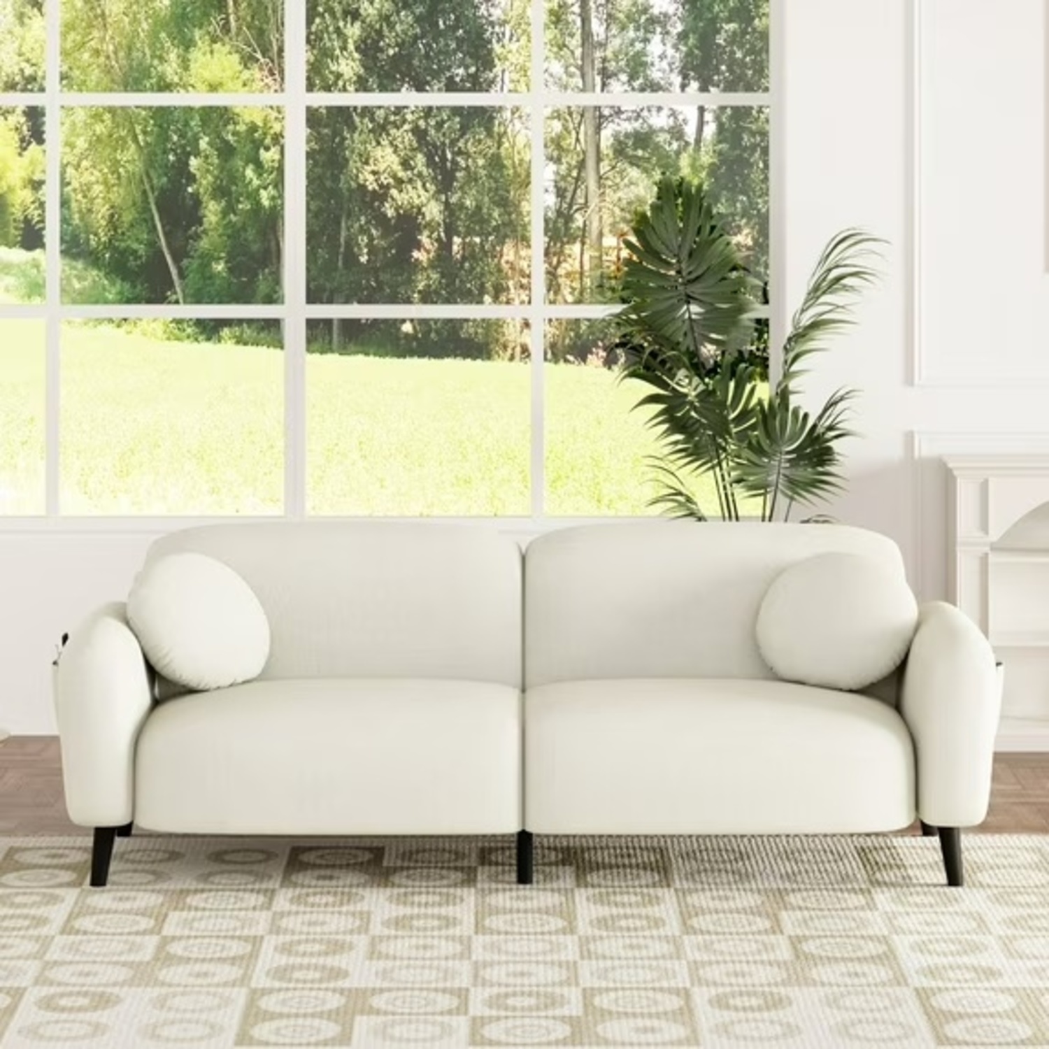 Walmart Natural Fabric 3+ Seater Sofa - image-4