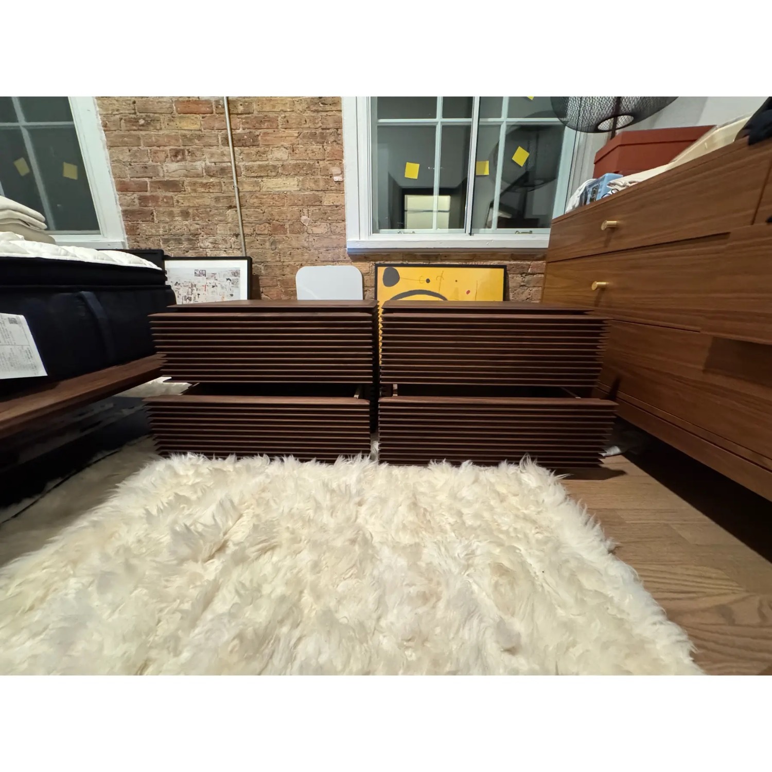 Pair of Porada Riga Nightstands in Walnut - image-2