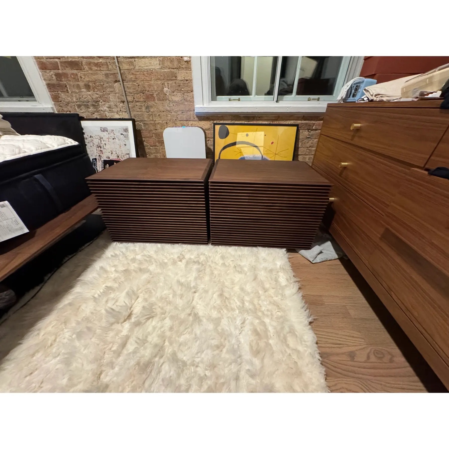 Pair of Porada Riga Nightstands in Walnut - image-8