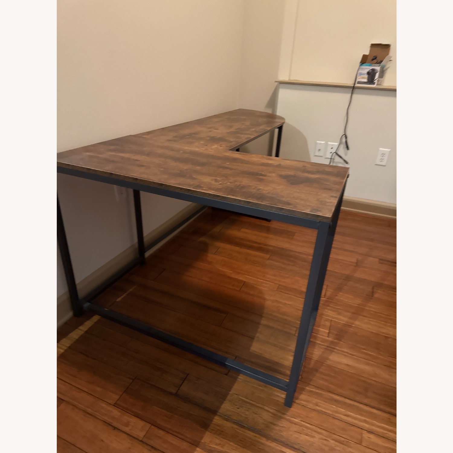 Inbox Zero Dark Brown Wood Desk - image-3