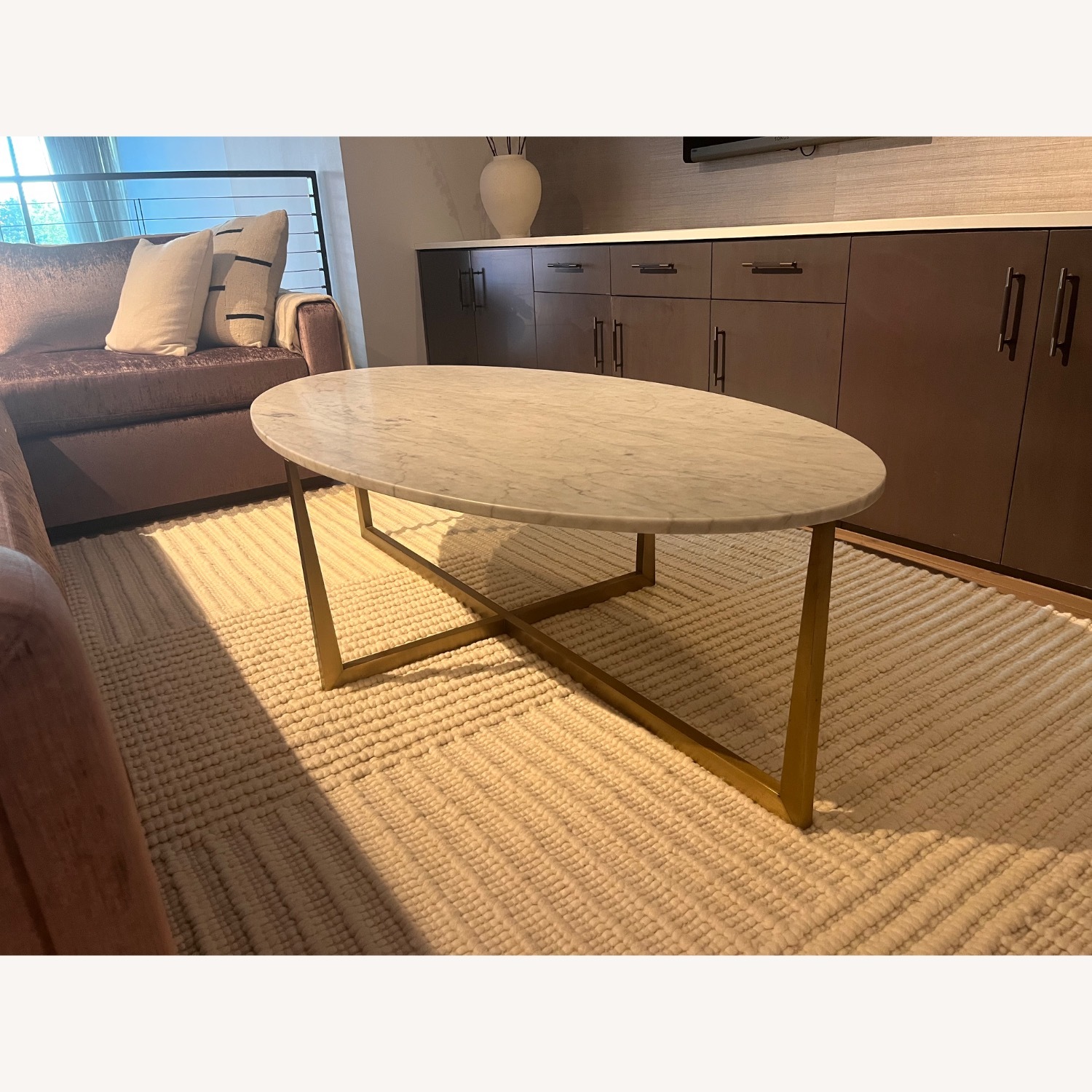 Oval Marble Coffee Table - image-1