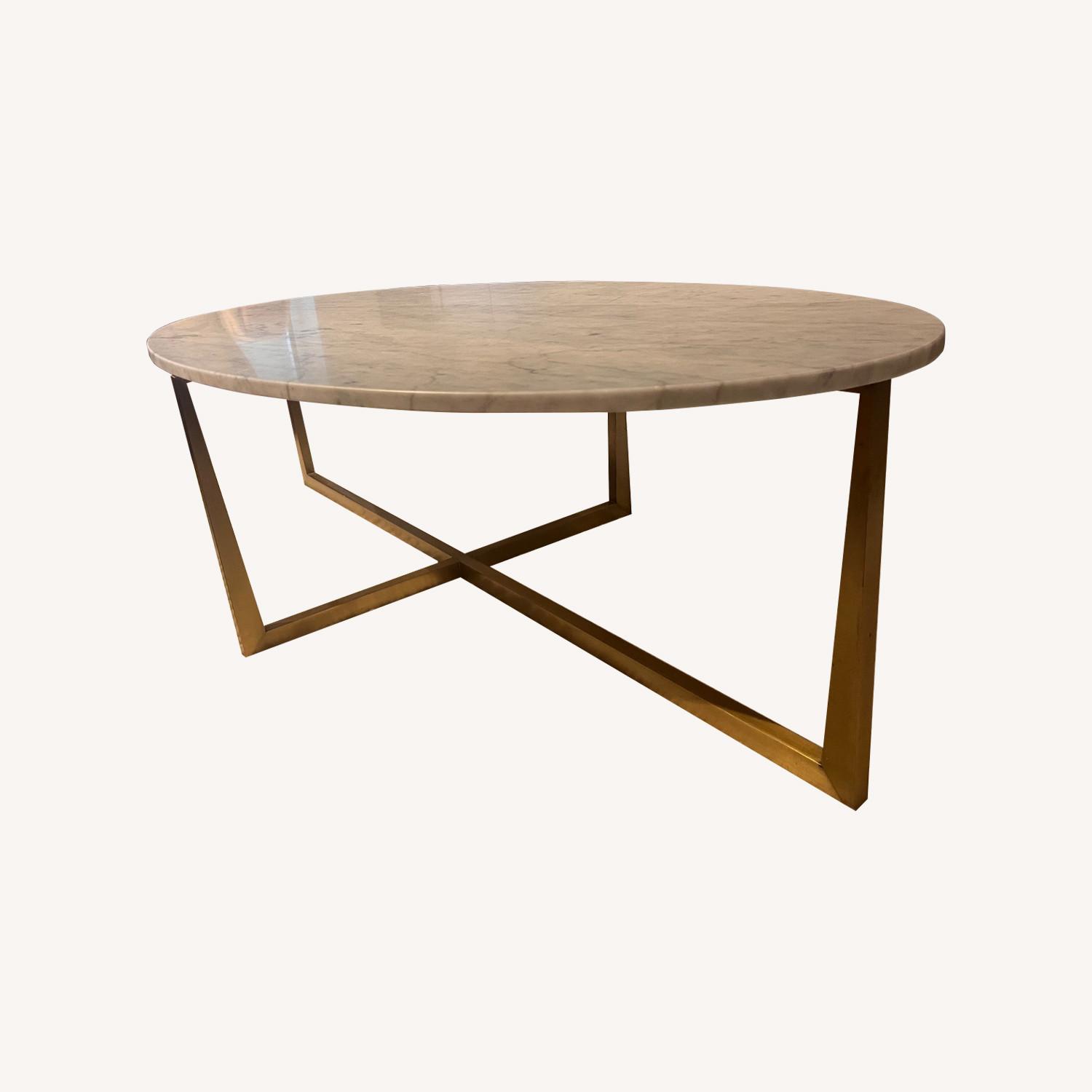 Oval Marble Coffee Table - image-0