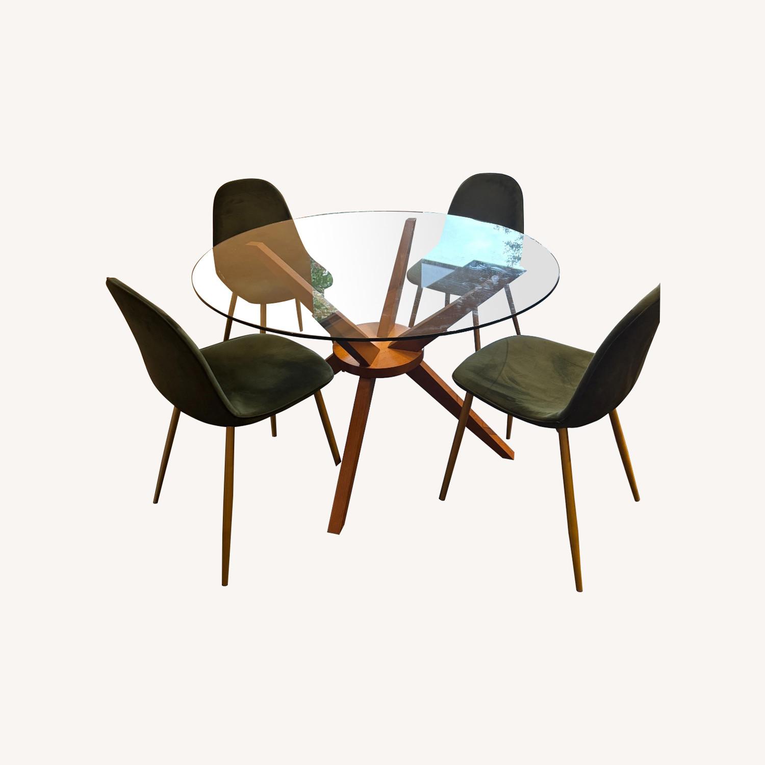 Modern Glass Dining Set - image-0