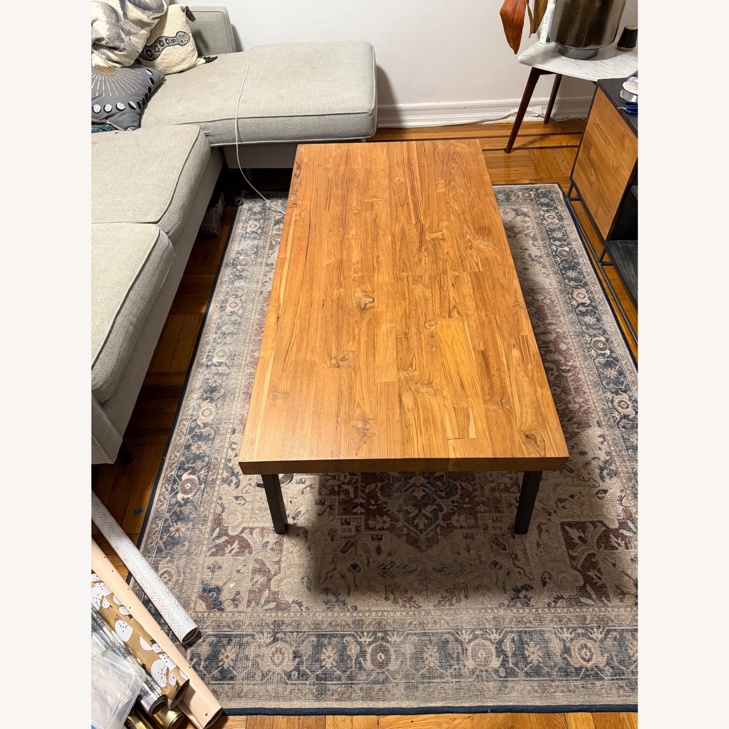 Crate & Barrel Lakin Natural Wood Coffee Table - image-2