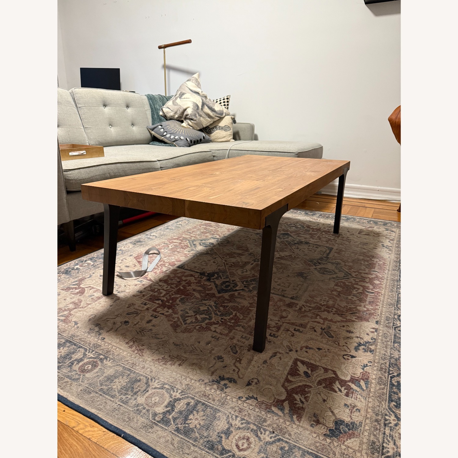 Crate & Barrel Lakin Natural Wood Coffee Table - image-1