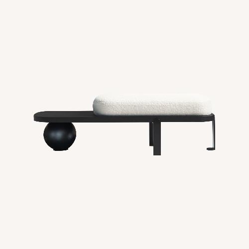 Used Homary Black Wood Bench for sale on AptDeco