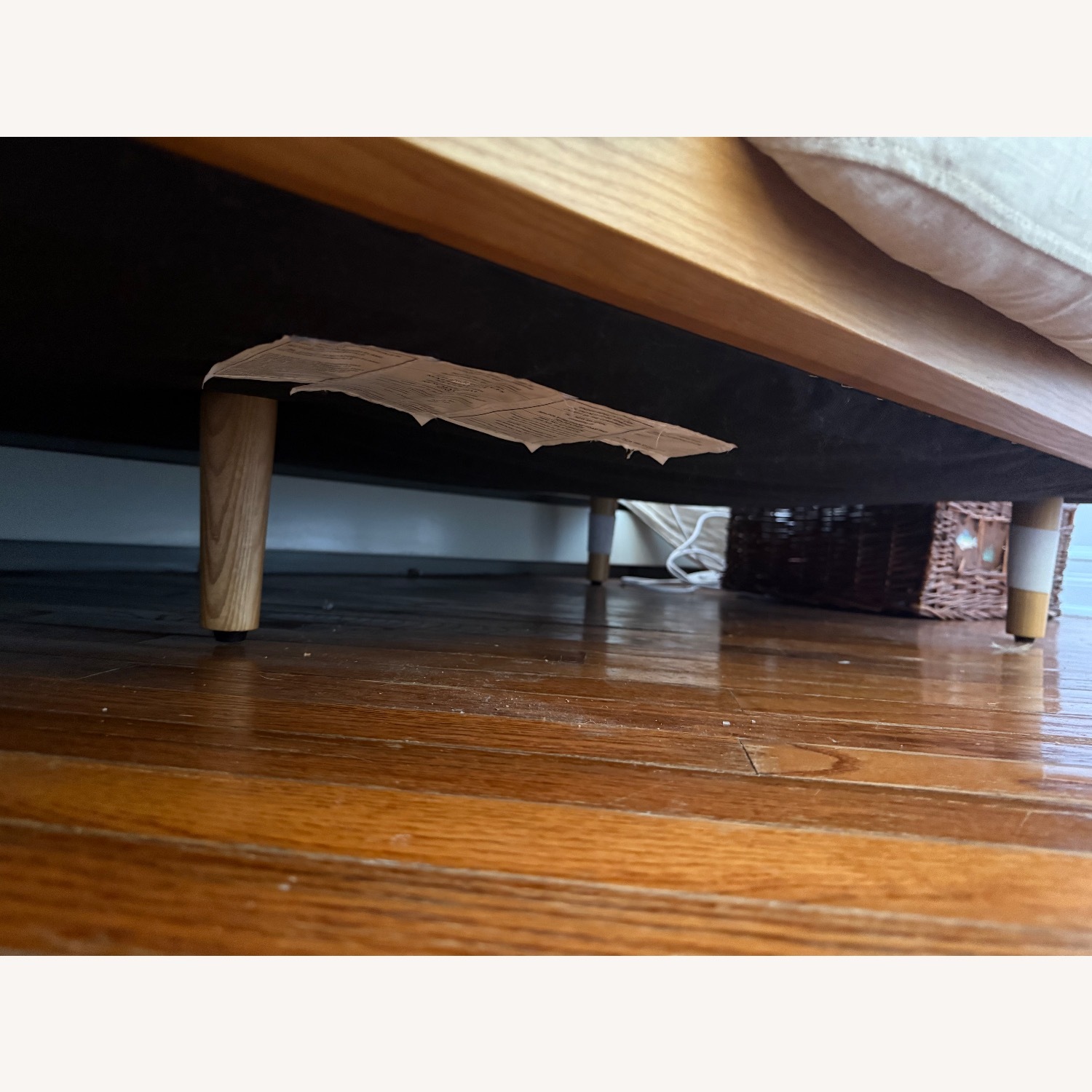 West Elm Light Gray Performance Linen Sectional - image-8