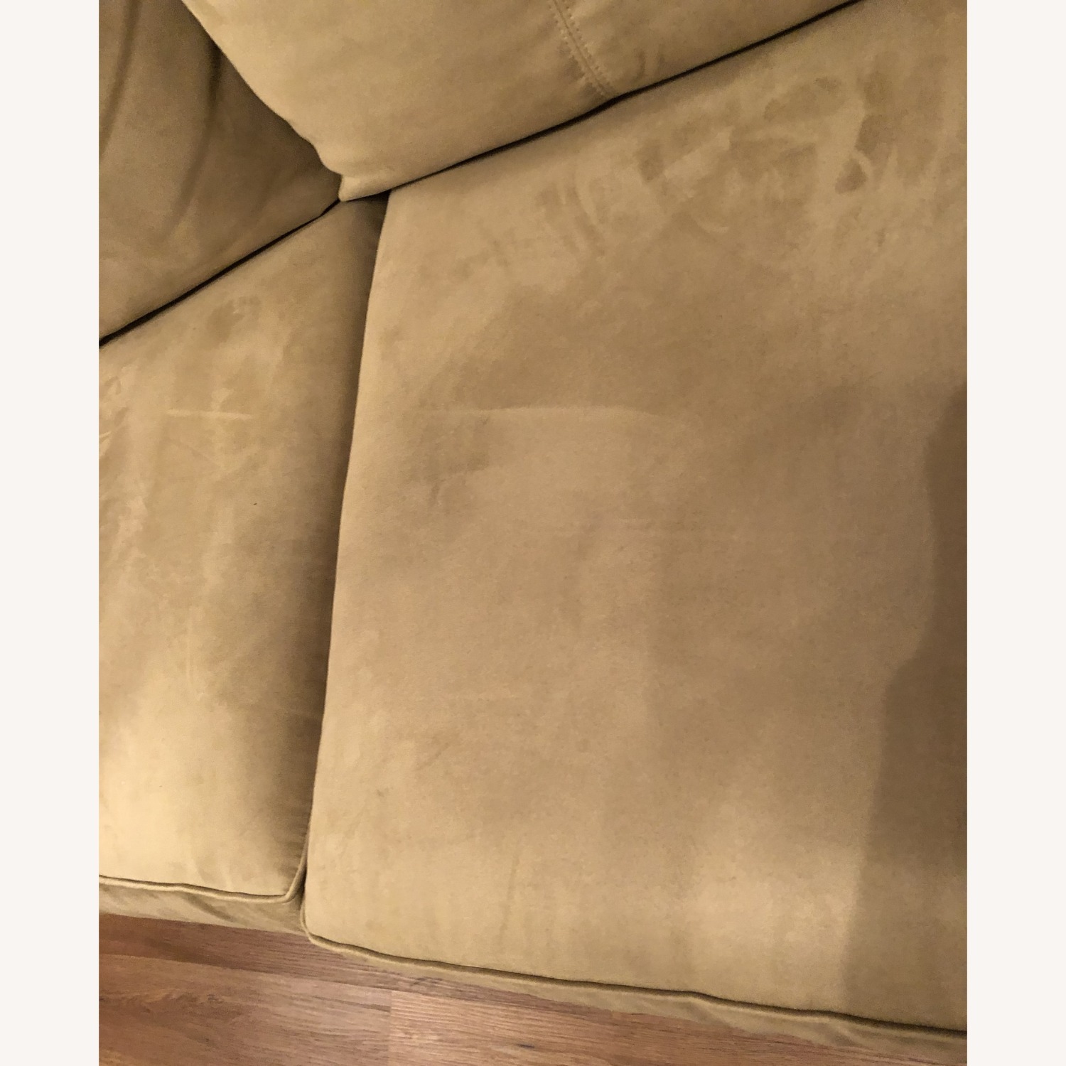 Light Brown Suede 2 Seater Sofa - image-4