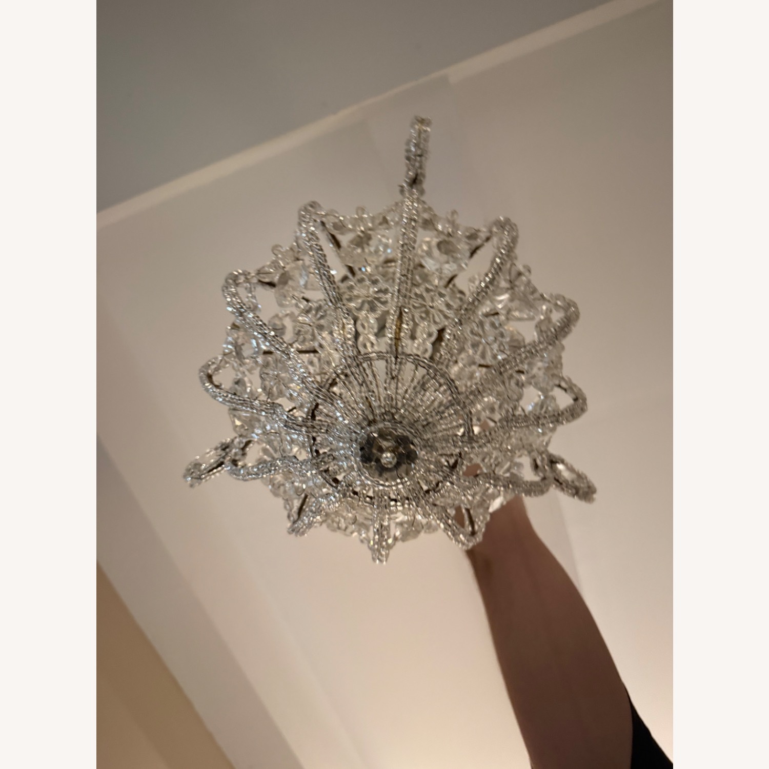Handmade Italian Crystal & Gold Pendant Light  - image-3