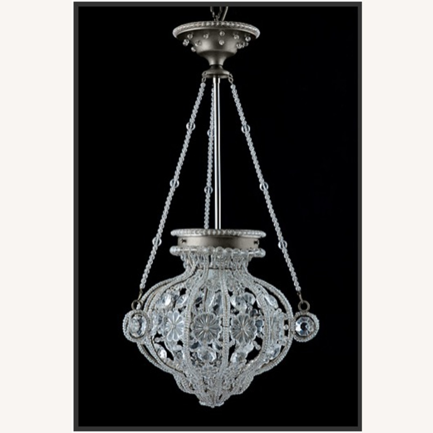Handmade Italian Crystal & Gold Pendant Light  - image-6