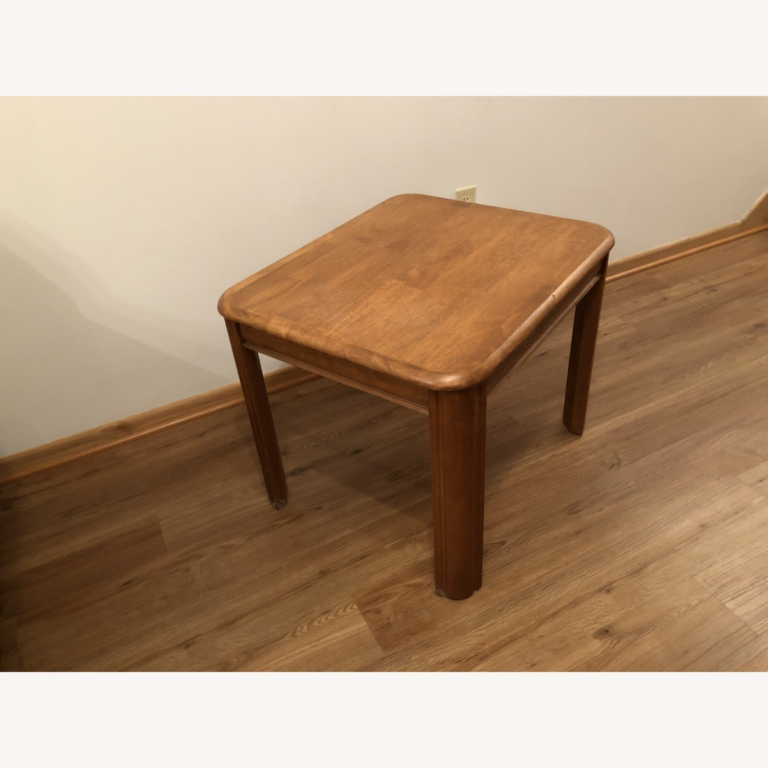 Light Brown Wood Side Table - image-2