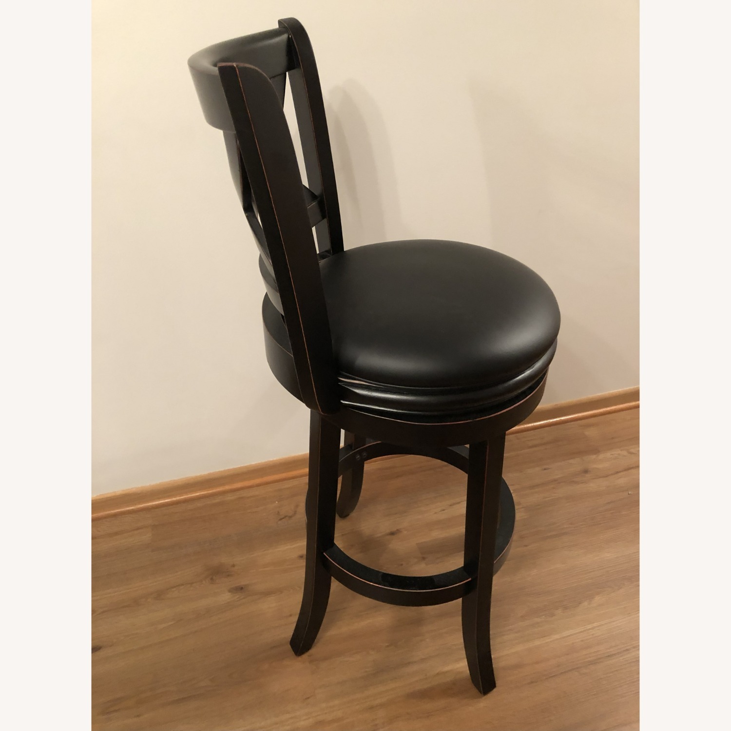 Black Wood Stool - image-3