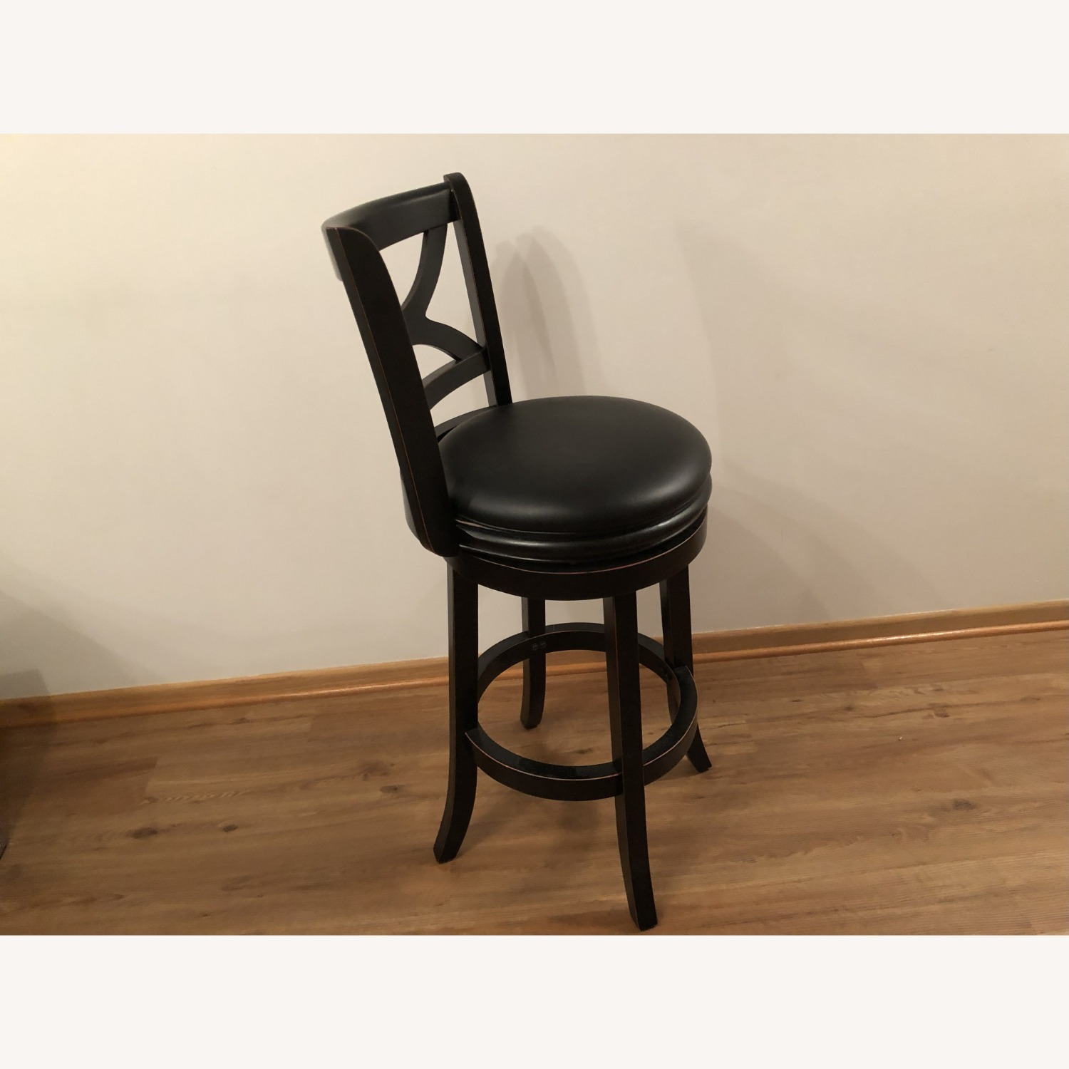 Black Wood Stool - image-2