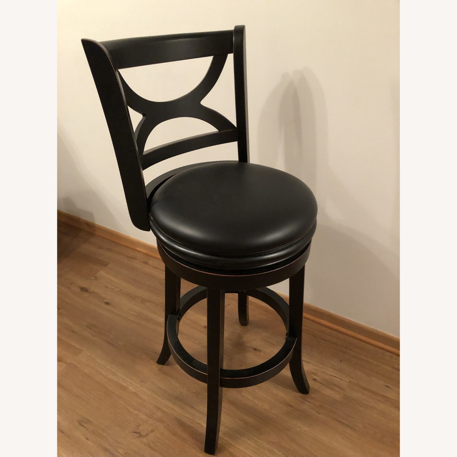 Black Wood Stool - image-4