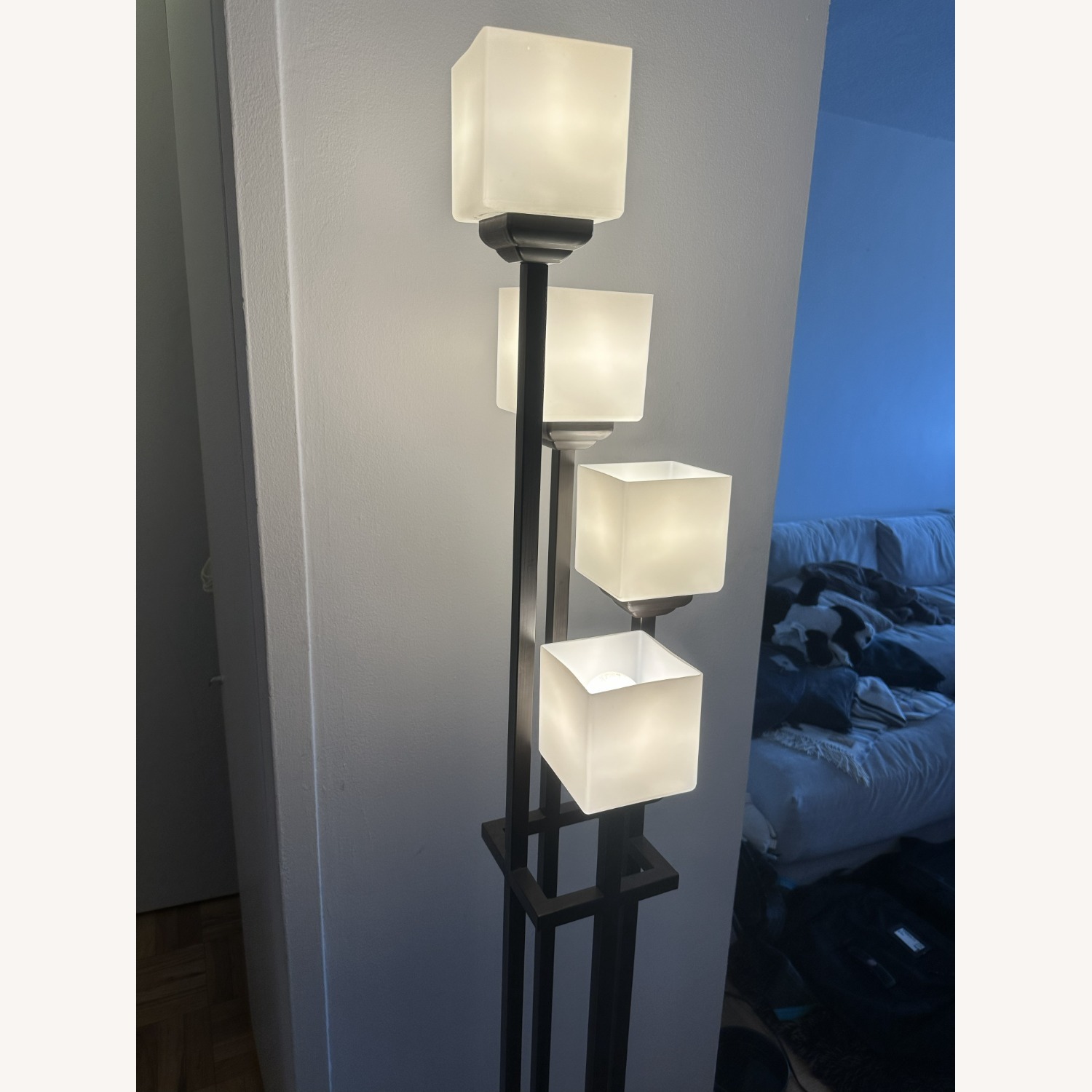 Dark Brown Iron Floor Lamp - image-2