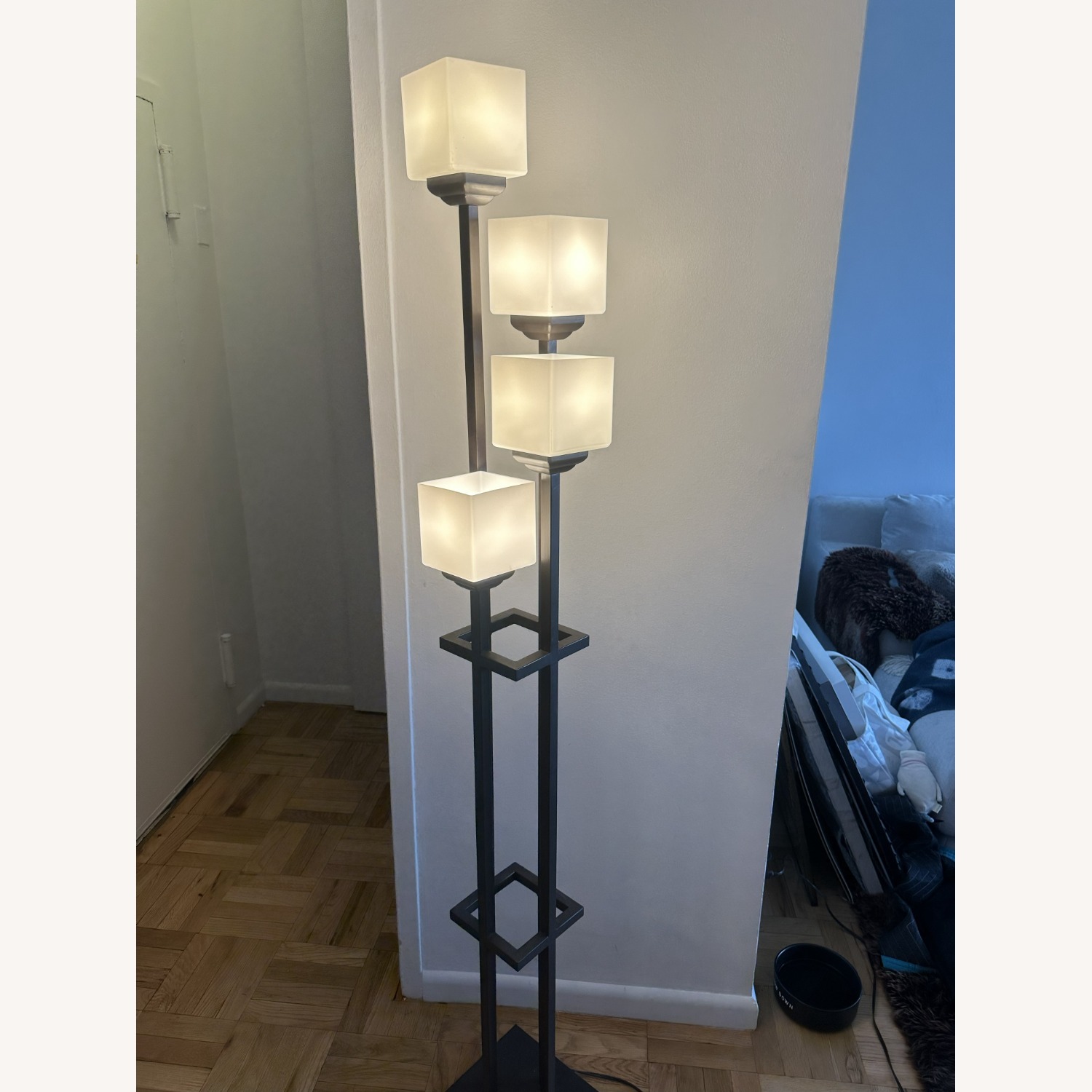Dark Brown Iron Floor Lamp - image-3