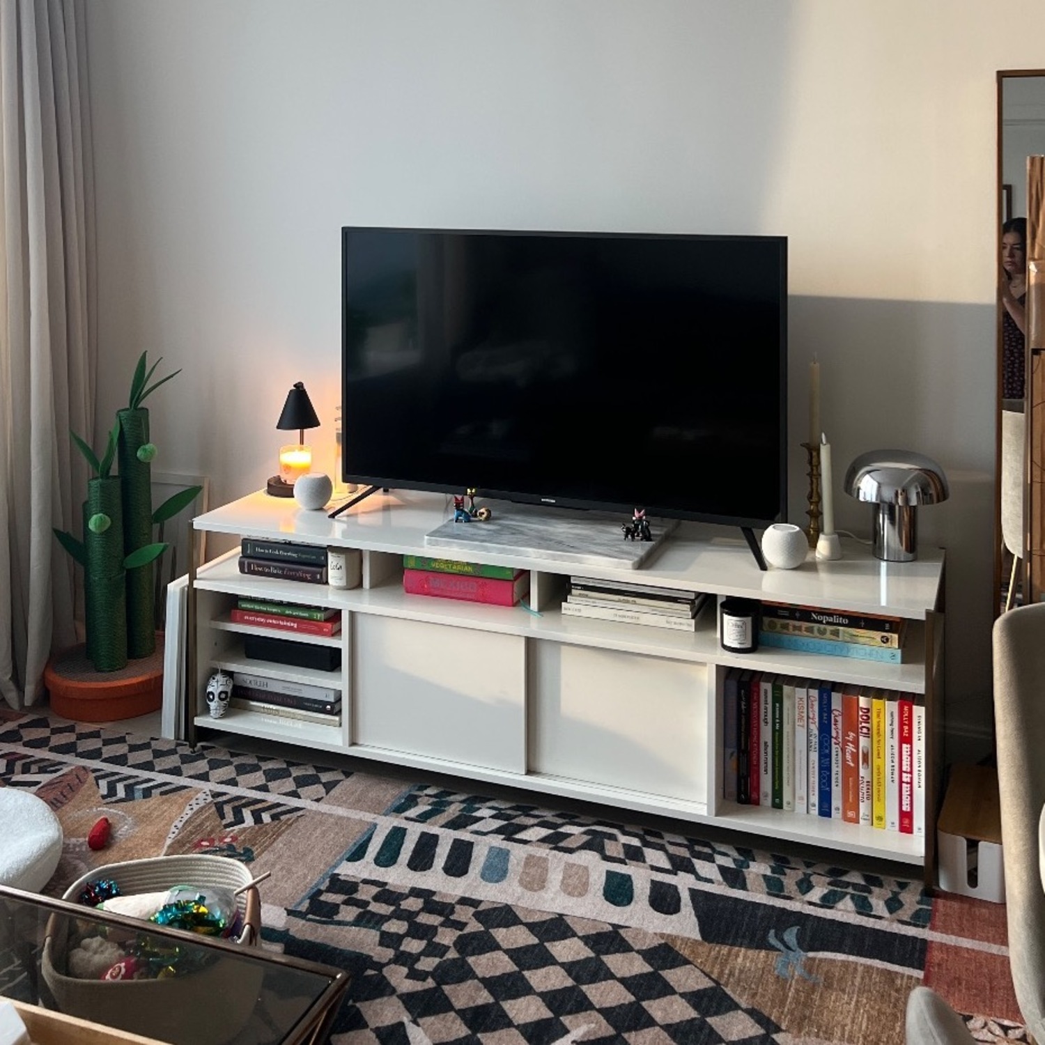 West Elm Zane White Media Storage - AptDeco