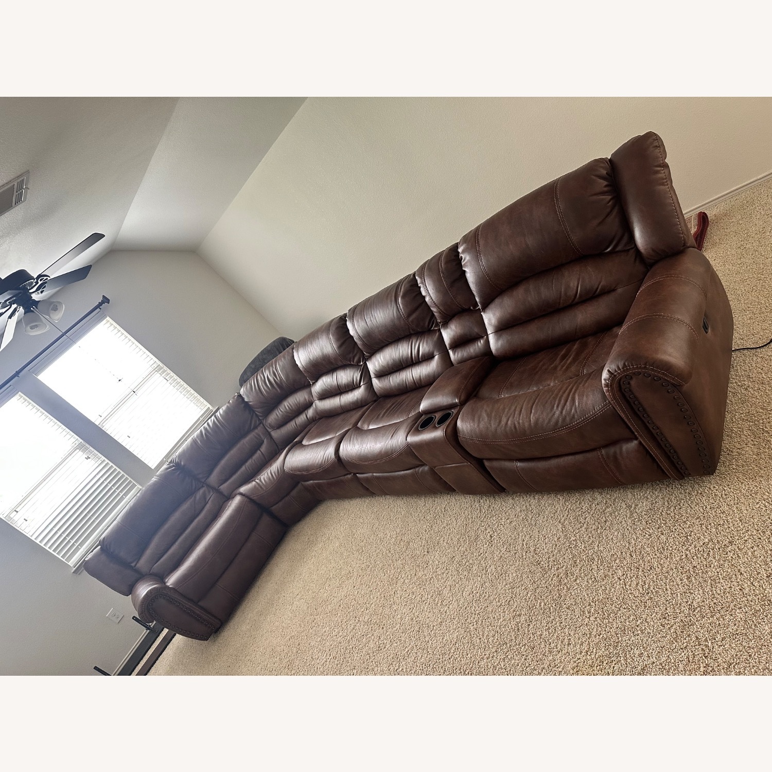 Rooms 2 Go Leather Sectional - image-1