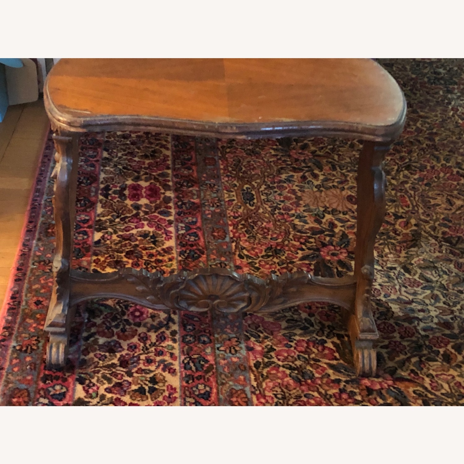Vintage/Antique Dark Brown Wood Side Table - image-1