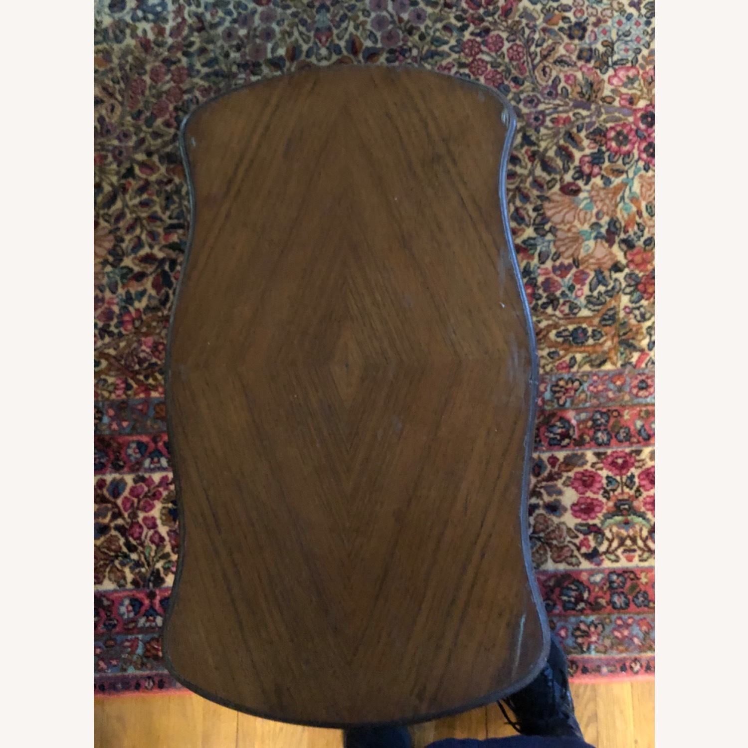 Vintage/Antique Dark Brown Wood Side Table - image-3