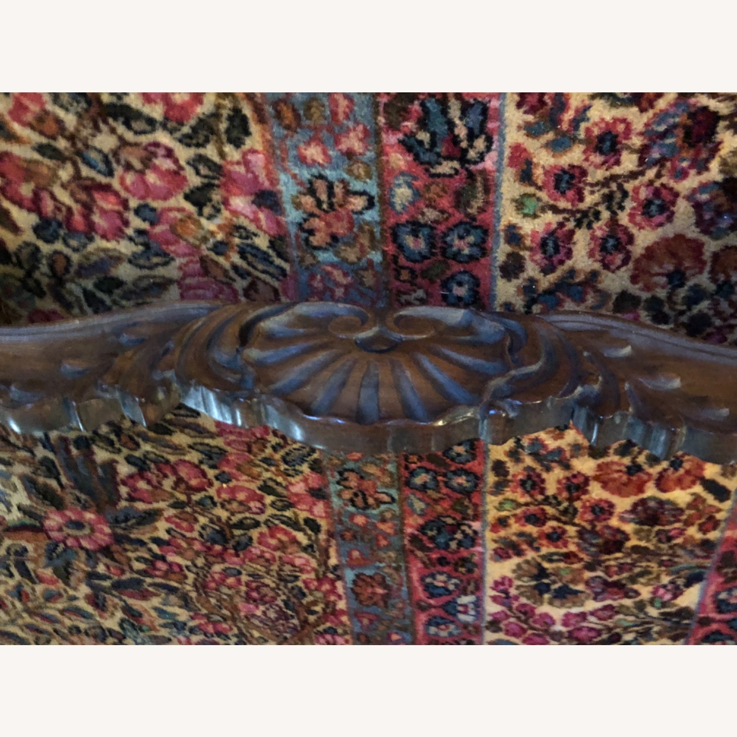 Vintage/Antique Dark Brown Wood Side Table - image-5