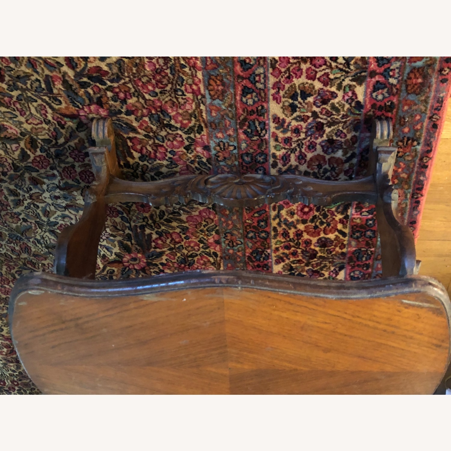 Vintage/Antique Dark Brown Wood Side Table - image-4