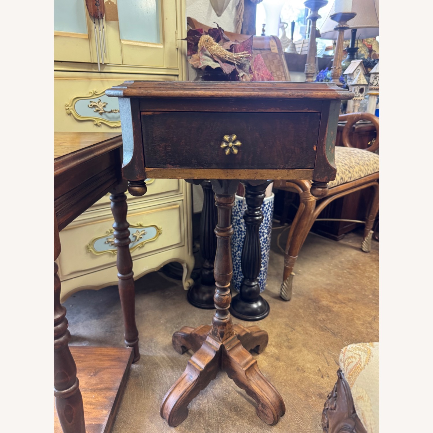 John Widdicomb Dark Brown Wood Side Table - image-2