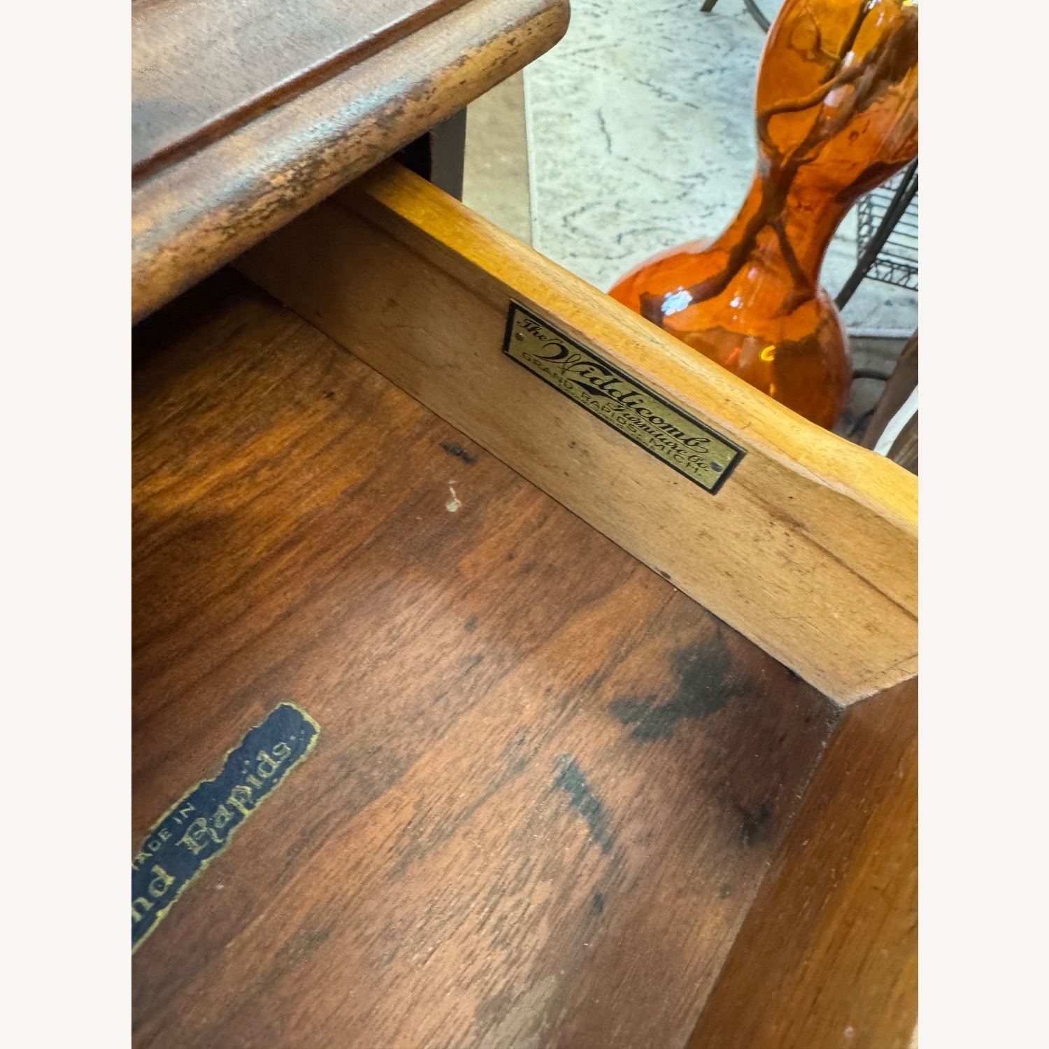 John Widdicomb Dark Brown Wood Side Table - image-3