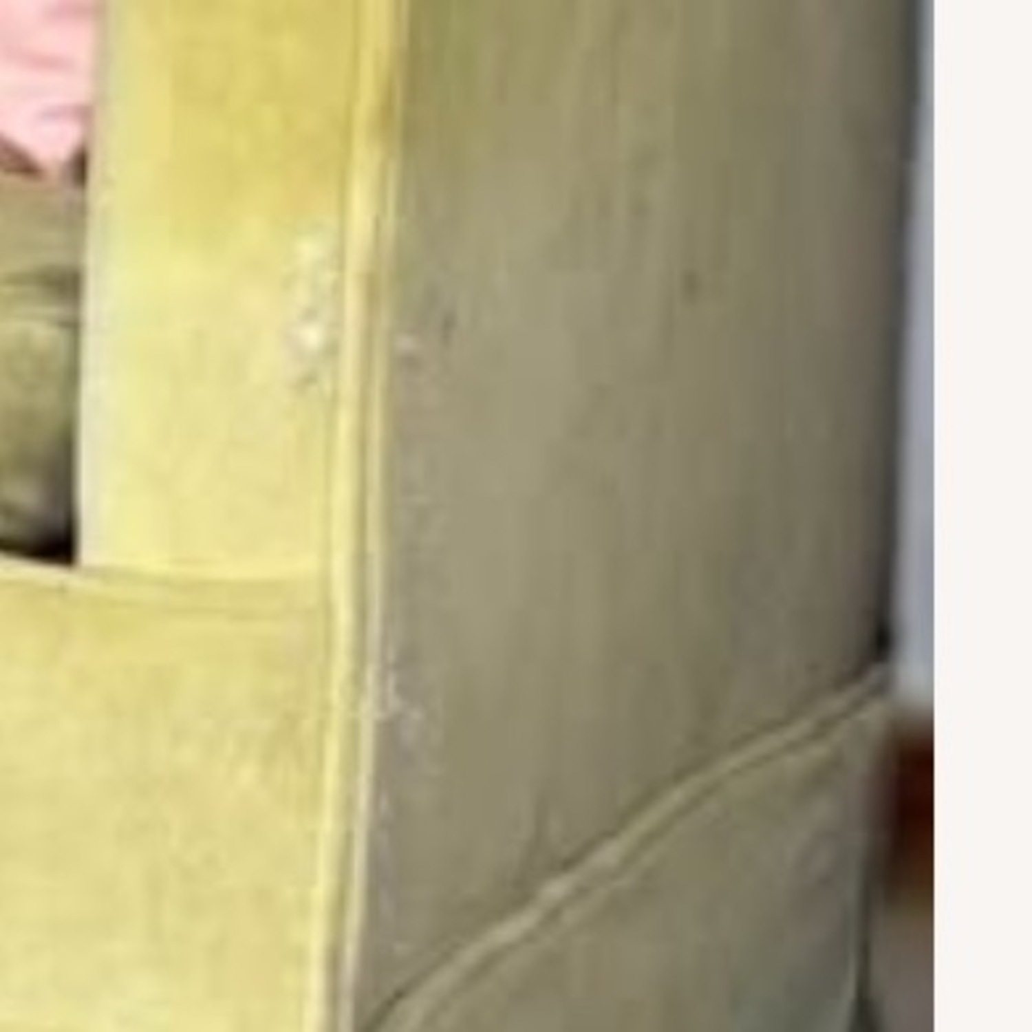 Vintage Curved Back Sofa Velvet Couch - image-4