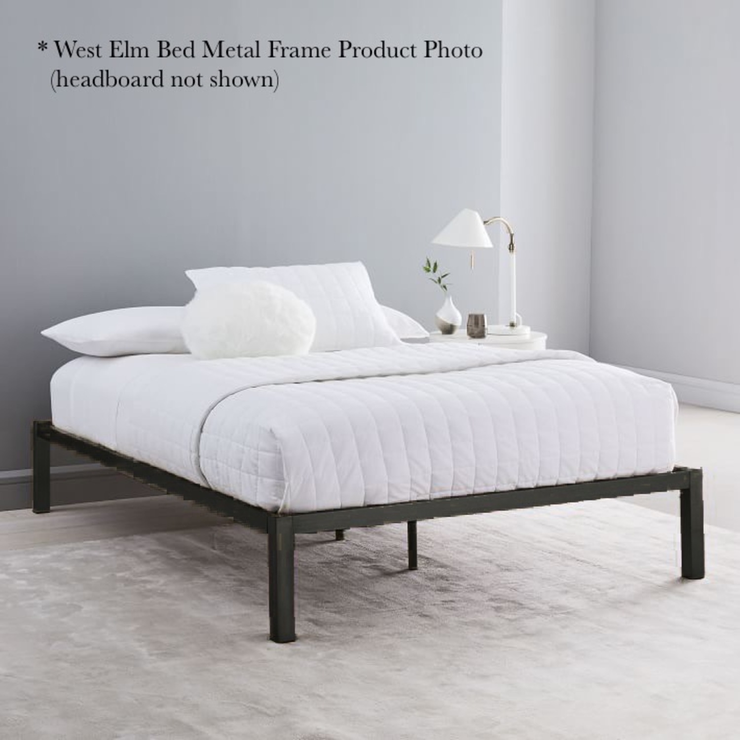 West Elm Queen Bed Frame & Headboard - image-2